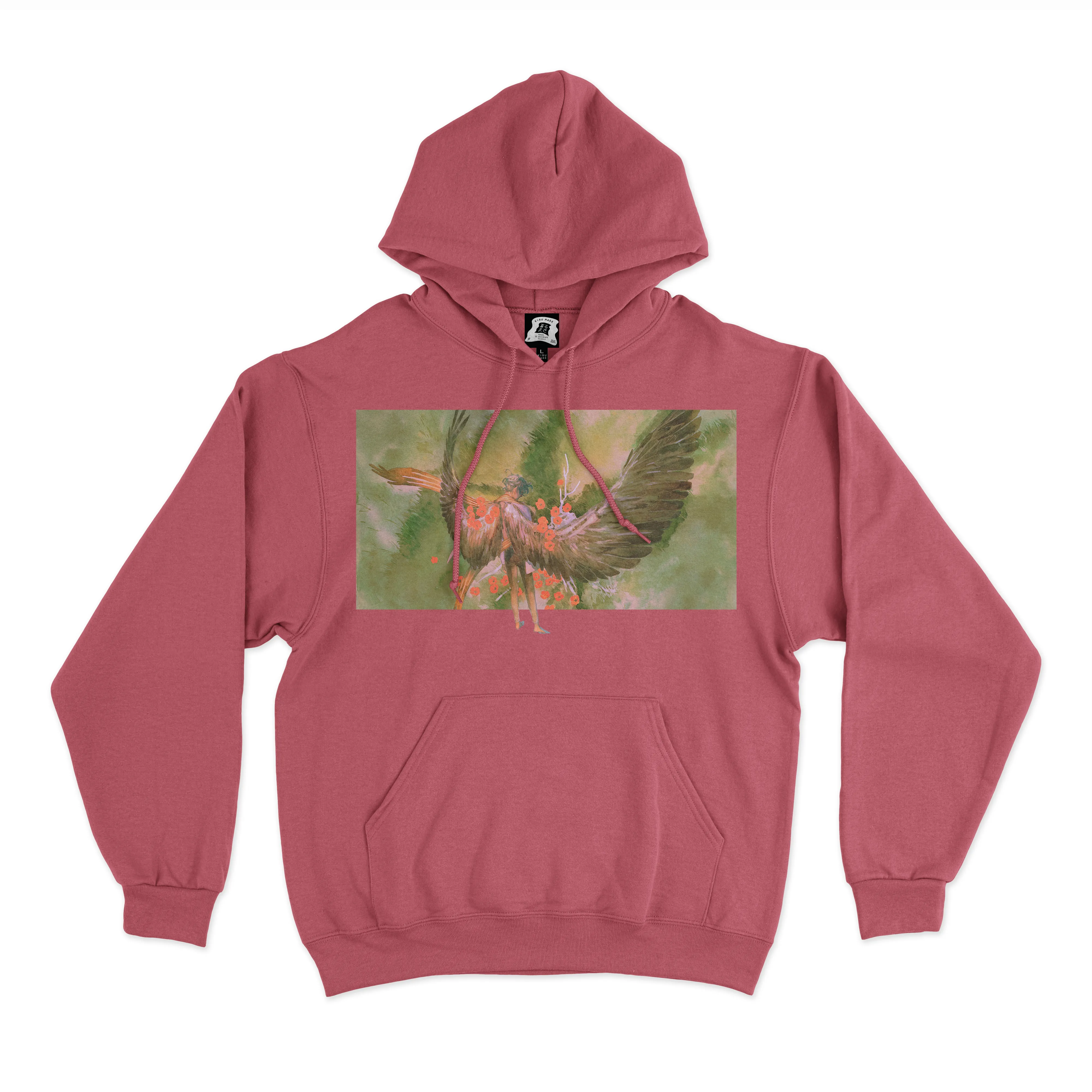 "Eyeline 1" Basic Hoodie White/Pink