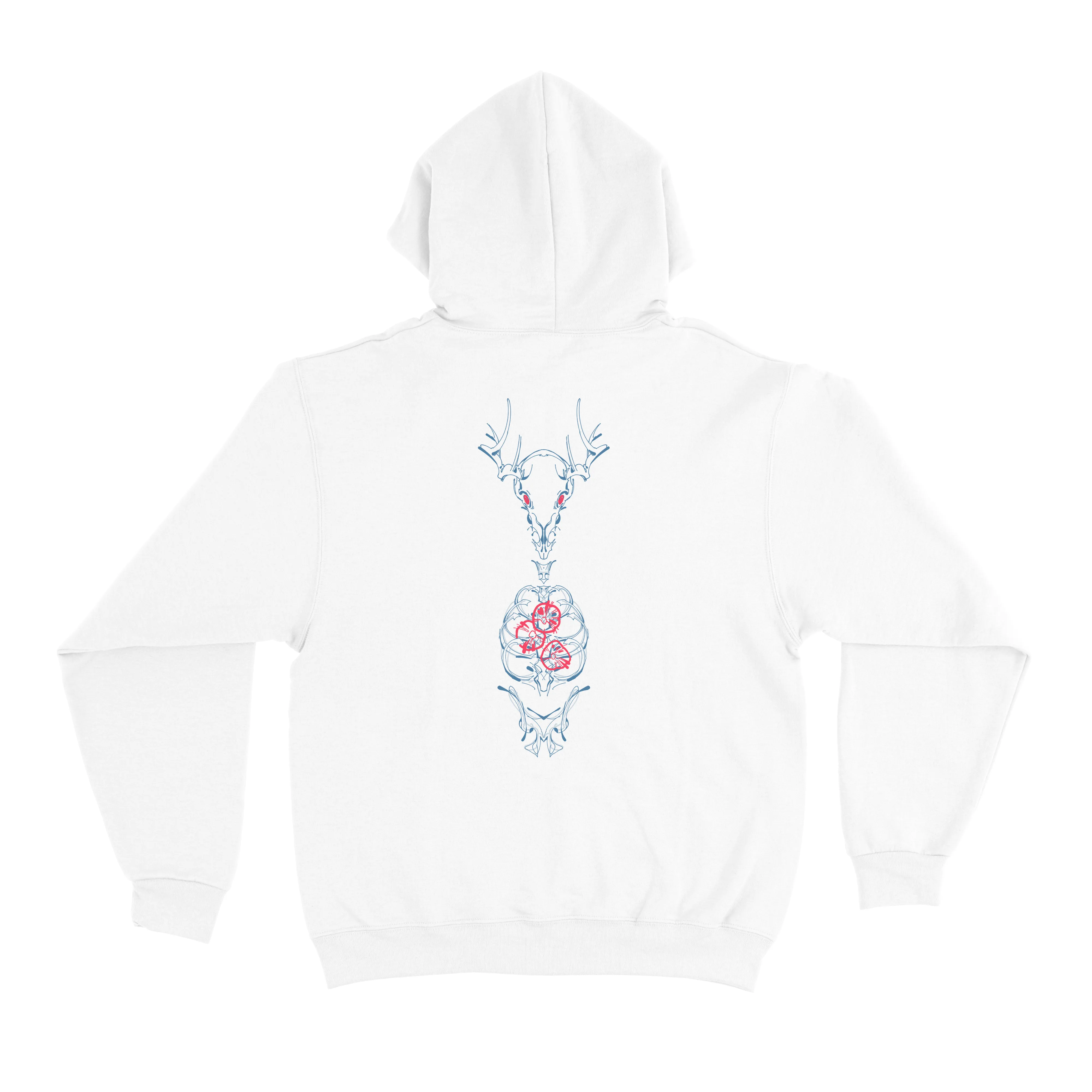"Eyeline 8" Basic Hoodie White