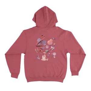 "Flower Glass" Basic Hoodie Pink