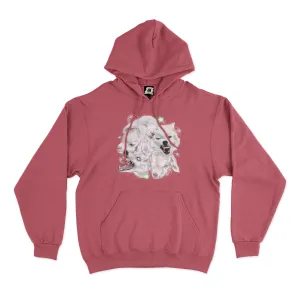 "Green Stars"  Basic Hoodie Pink