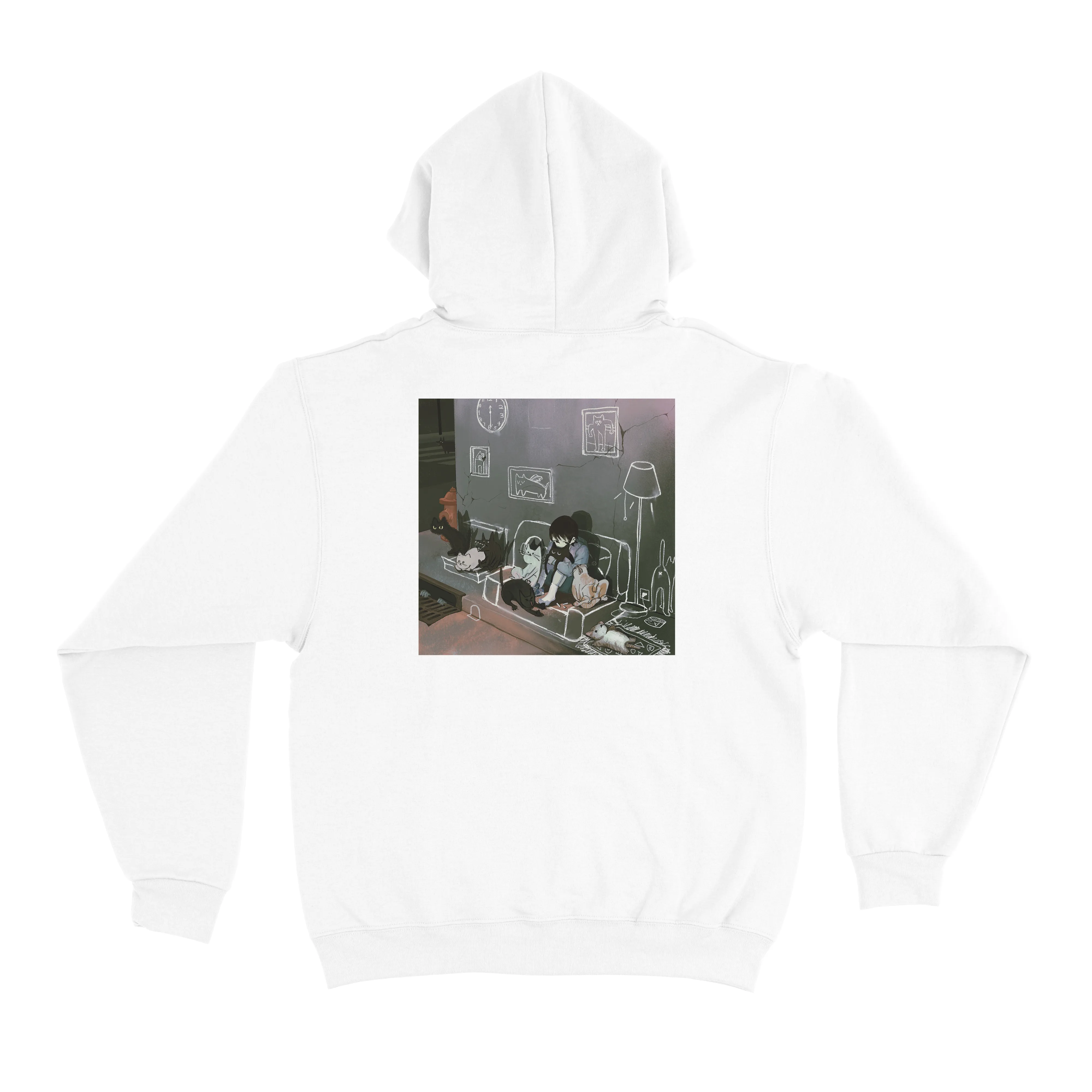 "Home" Basic Hoodie White
