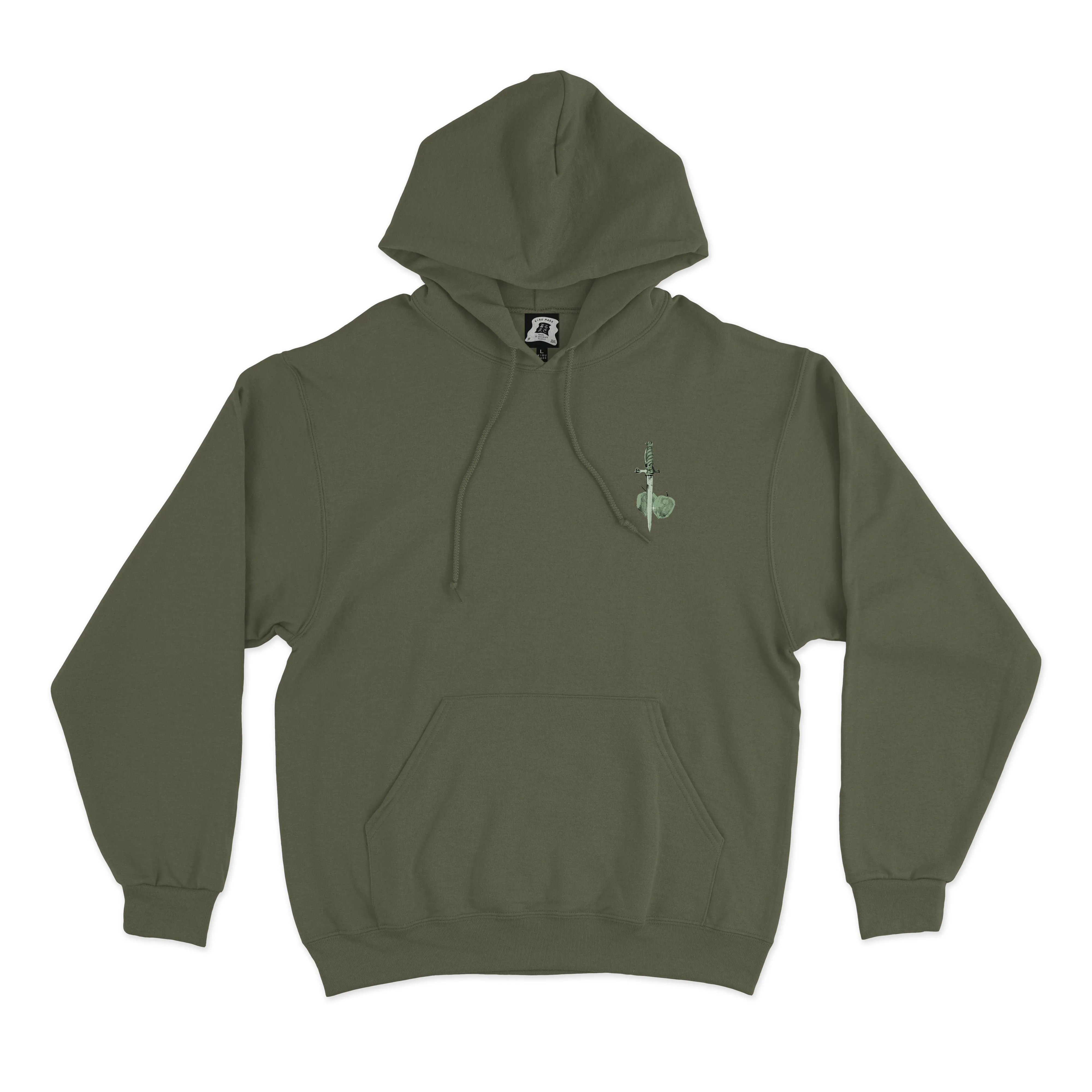 "January" Basic Hoodie Black/Green