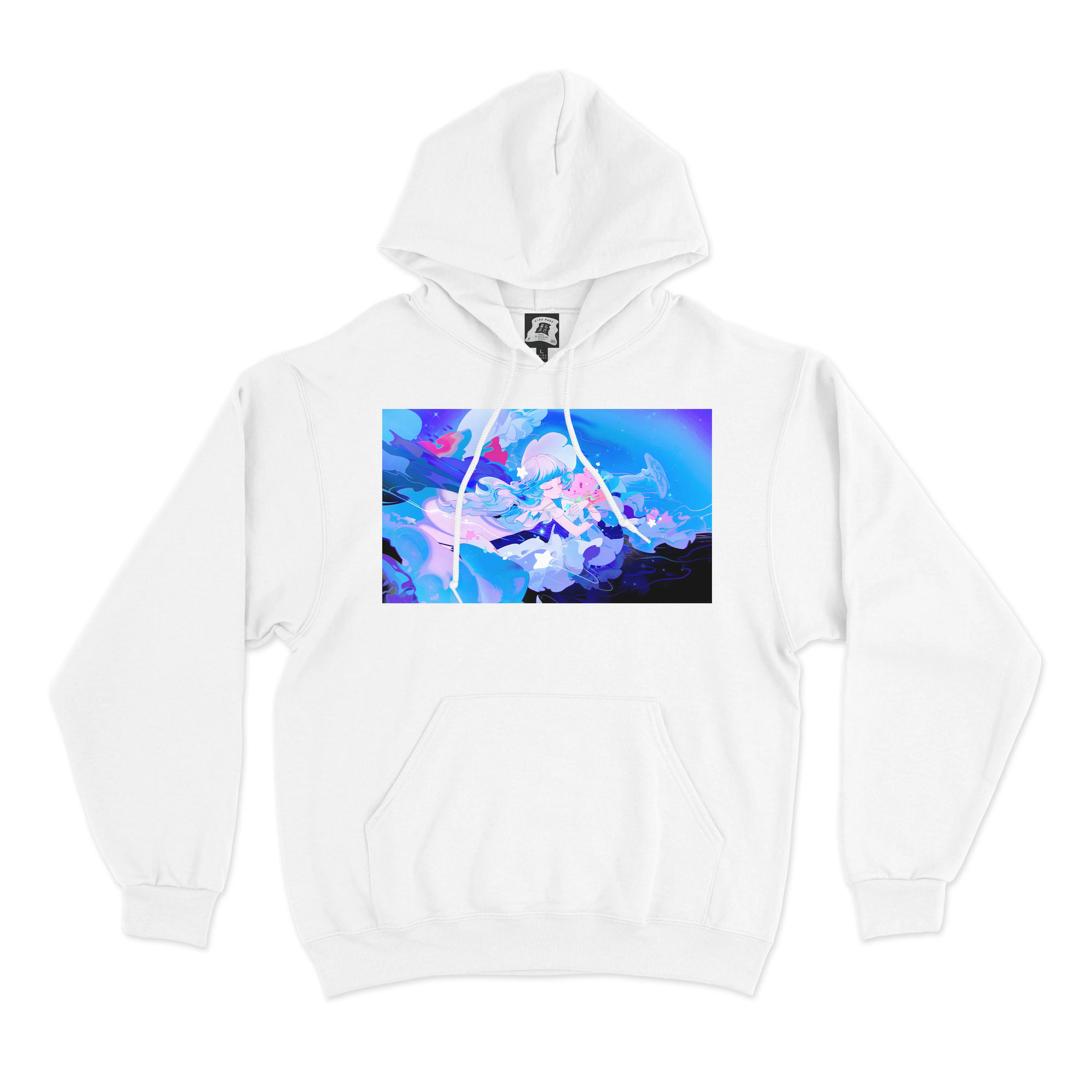 "Jellyfish Dream " Basic Hoodie White