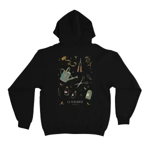 "La Fleuriste" Basic Hoodie White/Black