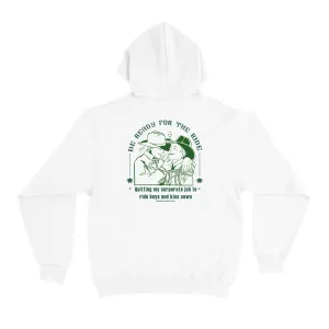 "Lasso Green" Basic Hoodie White