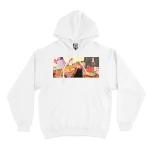 "Looking for cat" Basic Hoodie White