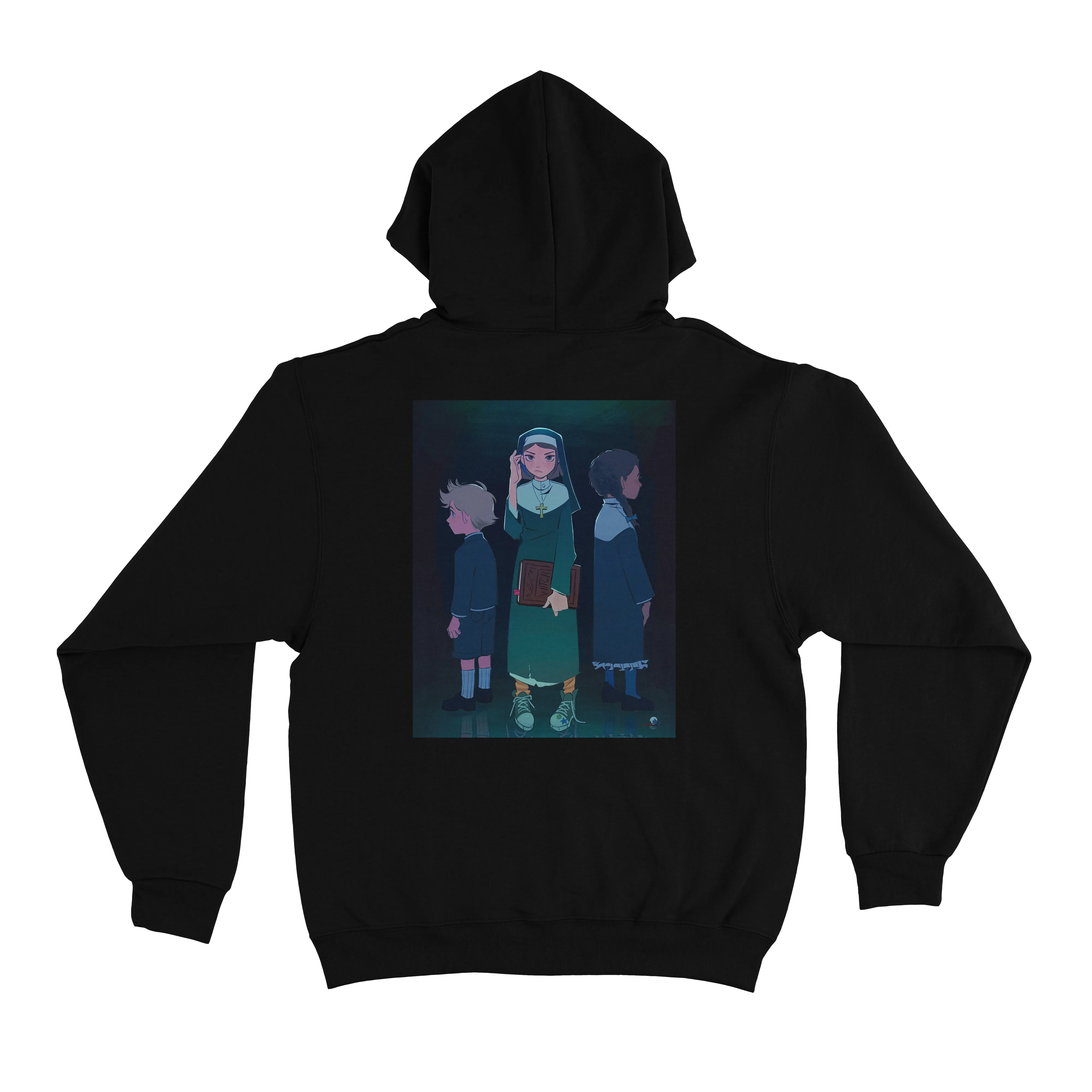 "Monastery" Basic Hoodie Black