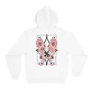 "Moth" Basic Hoodie White