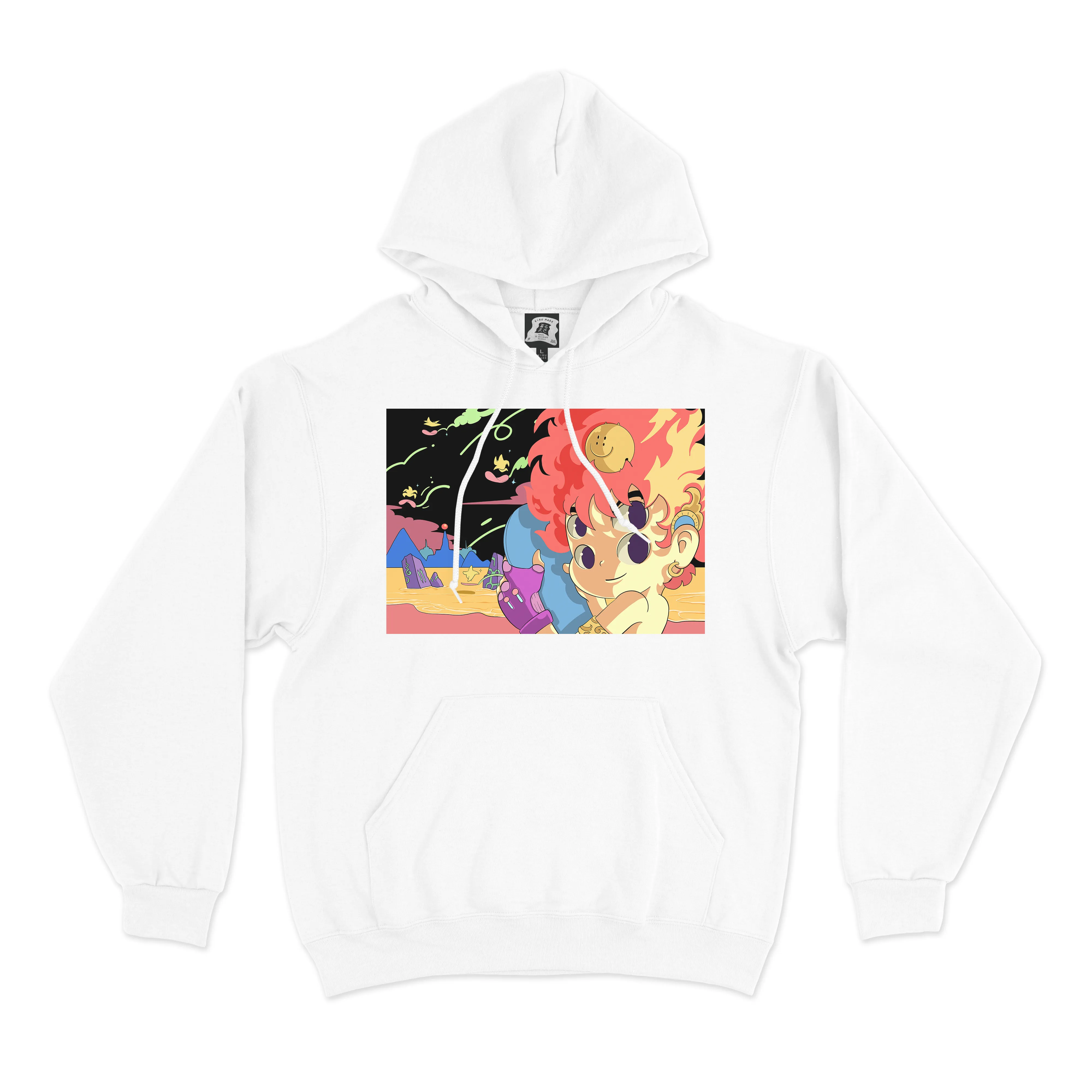 "Neothaicivilization: Dancing Star" Basic Hoodie White/Black