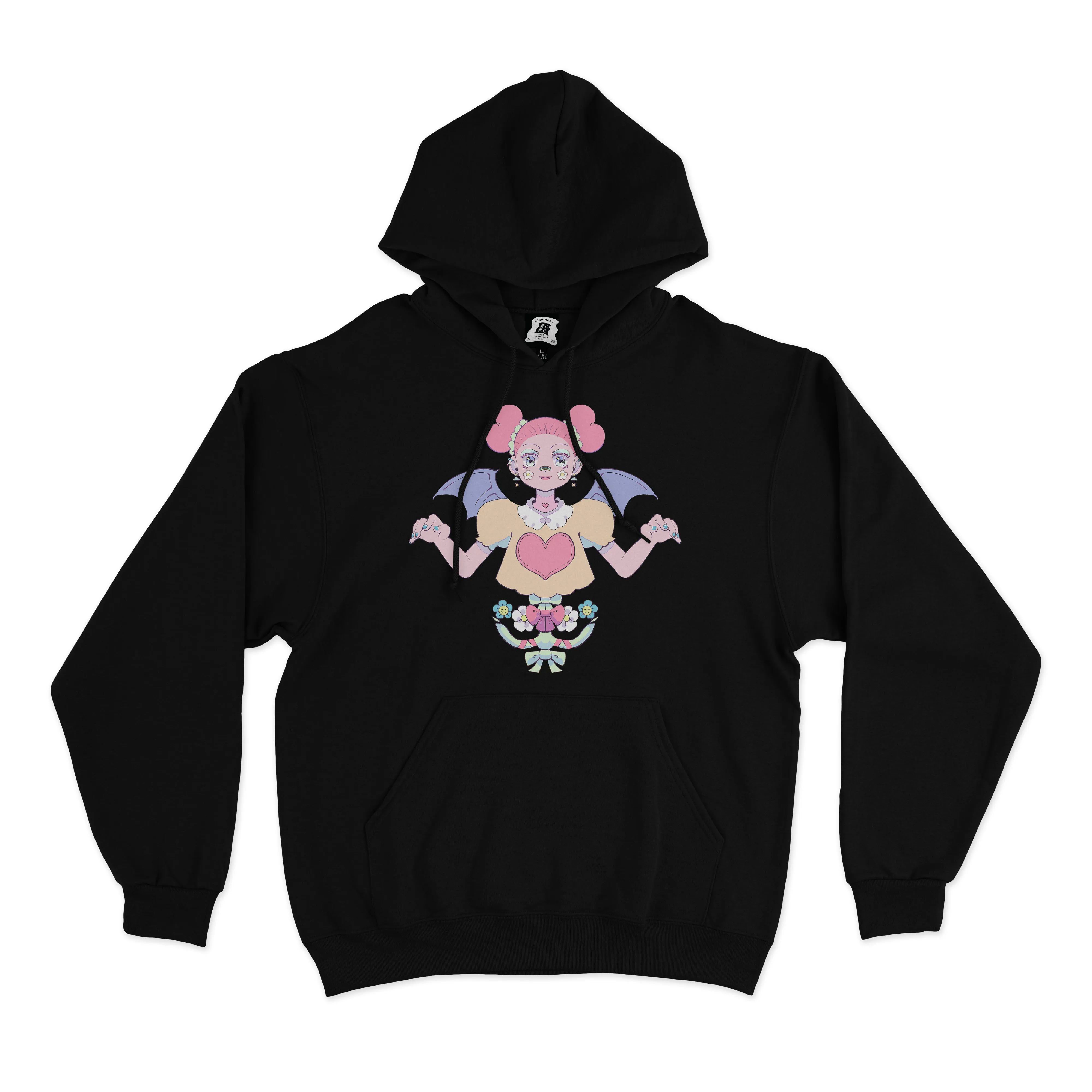 "Rainbow Manananggal" Basic Hoodie Black/White