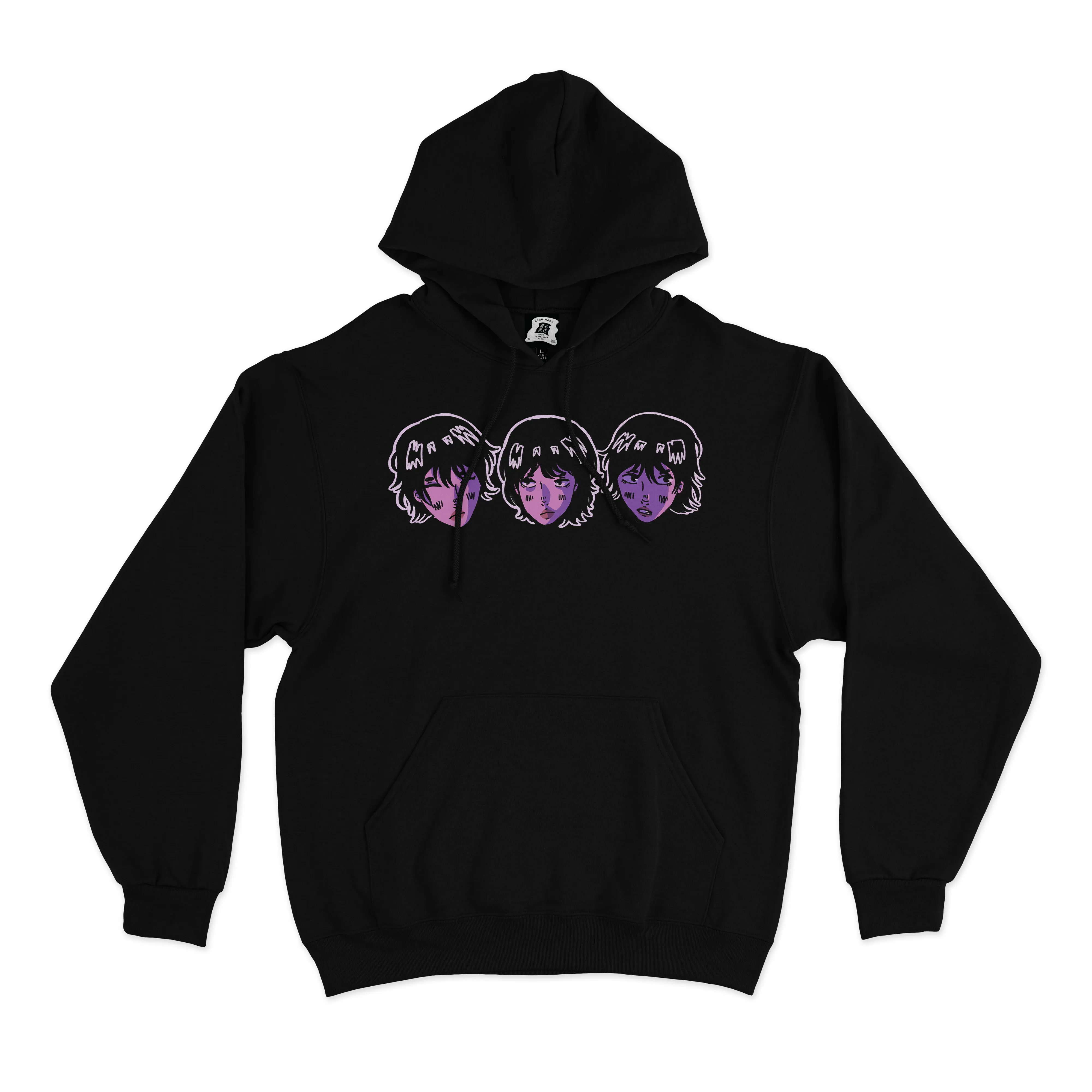"Run your Life" Basic Hoodie Black