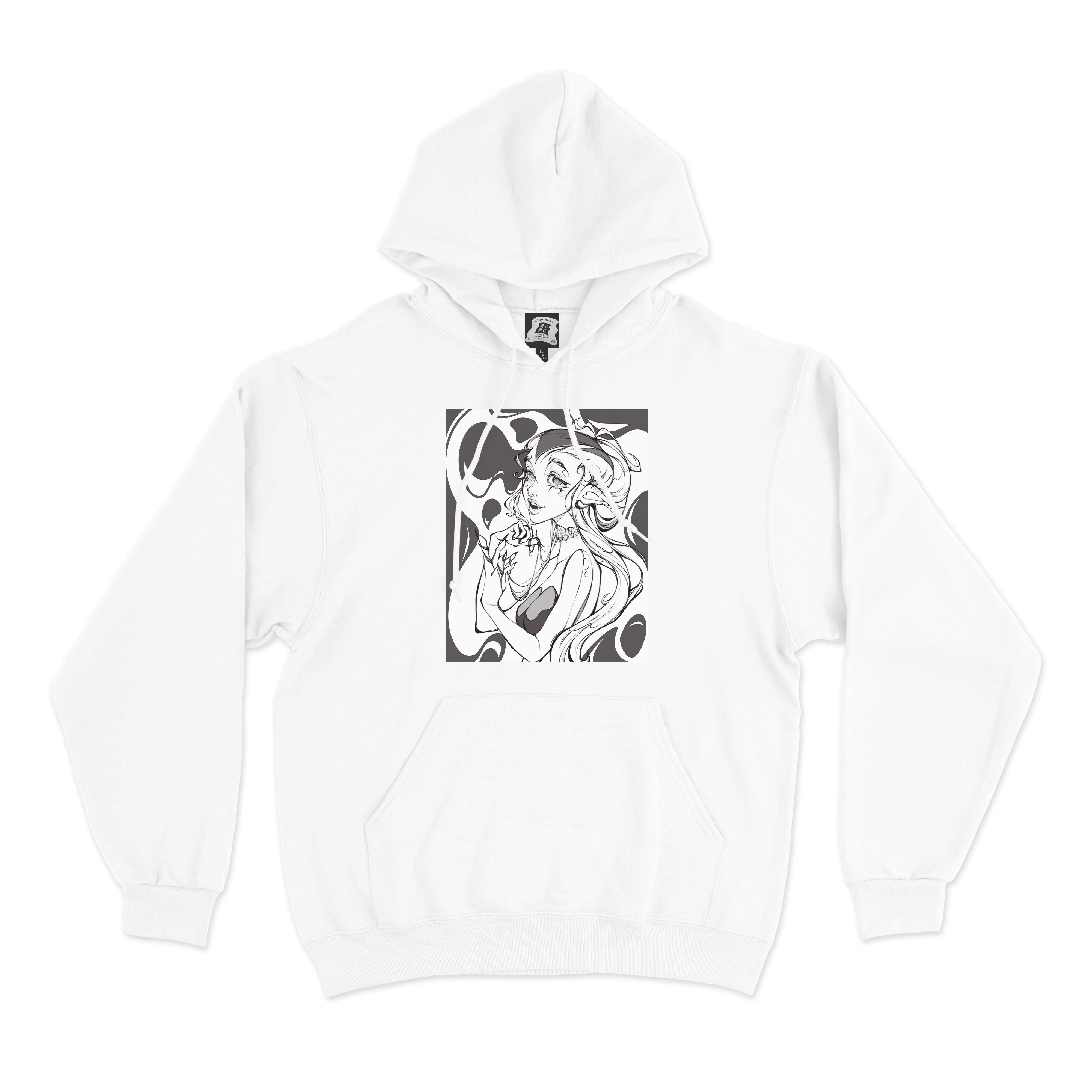 "Seamstress" Basic Hoodie White