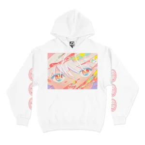 "Siblings & Spring Day" Basic Hoodie White/Pink