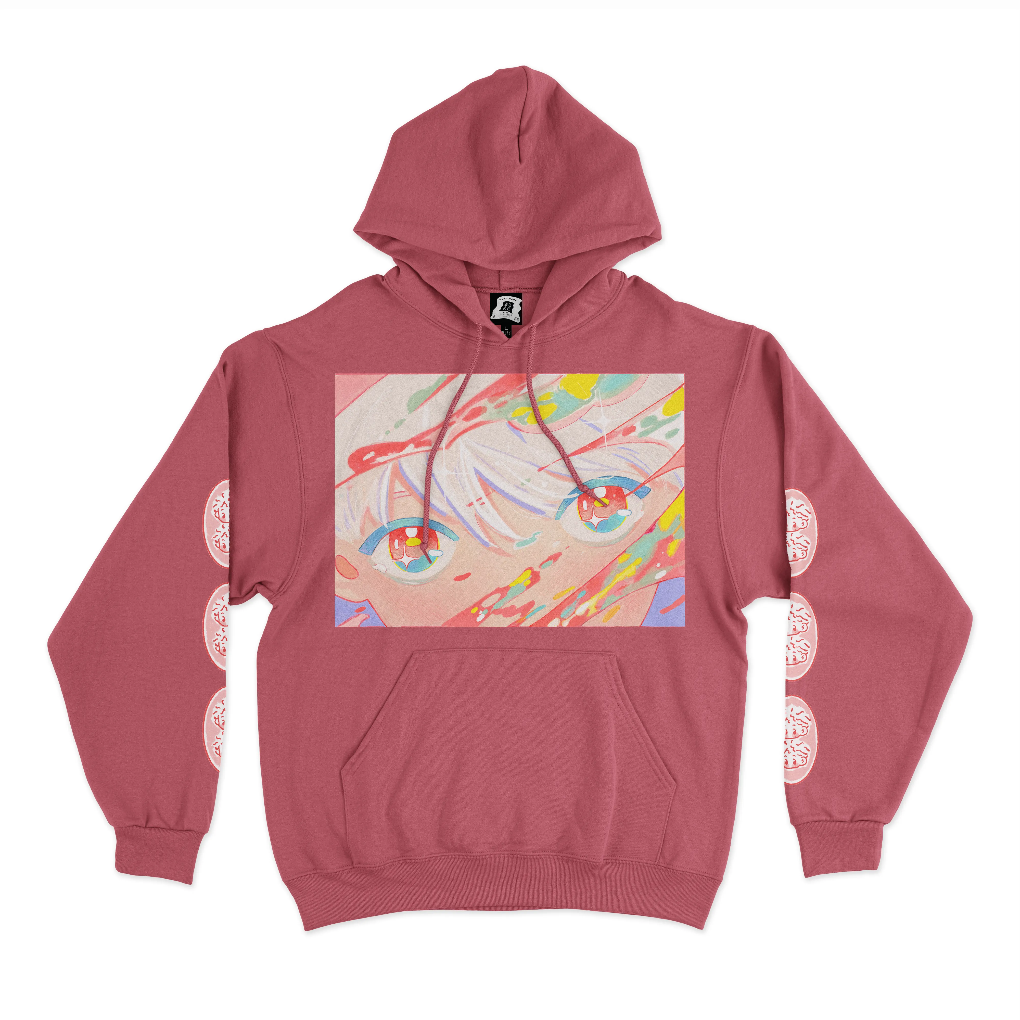"Siblings & Spring Day" Basic Hoodie White/Pink