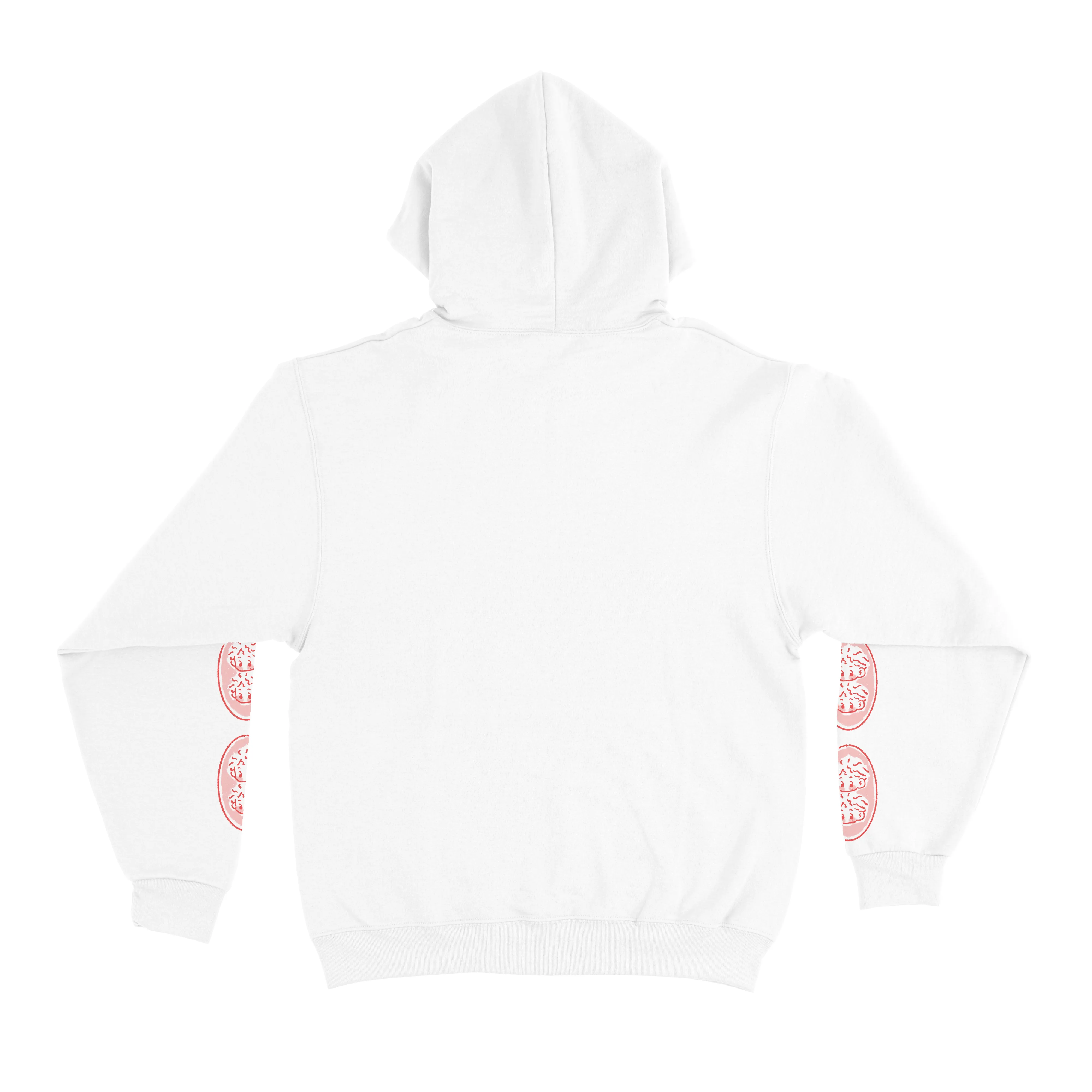 "Siblings & Spring Day" Basic Hoodie White/Pink