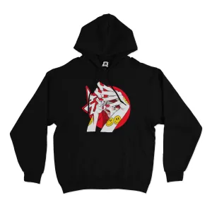 "Smiley" Basic Hoodie Black