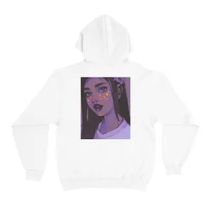 "Stars" Basic Hoodie White/Black