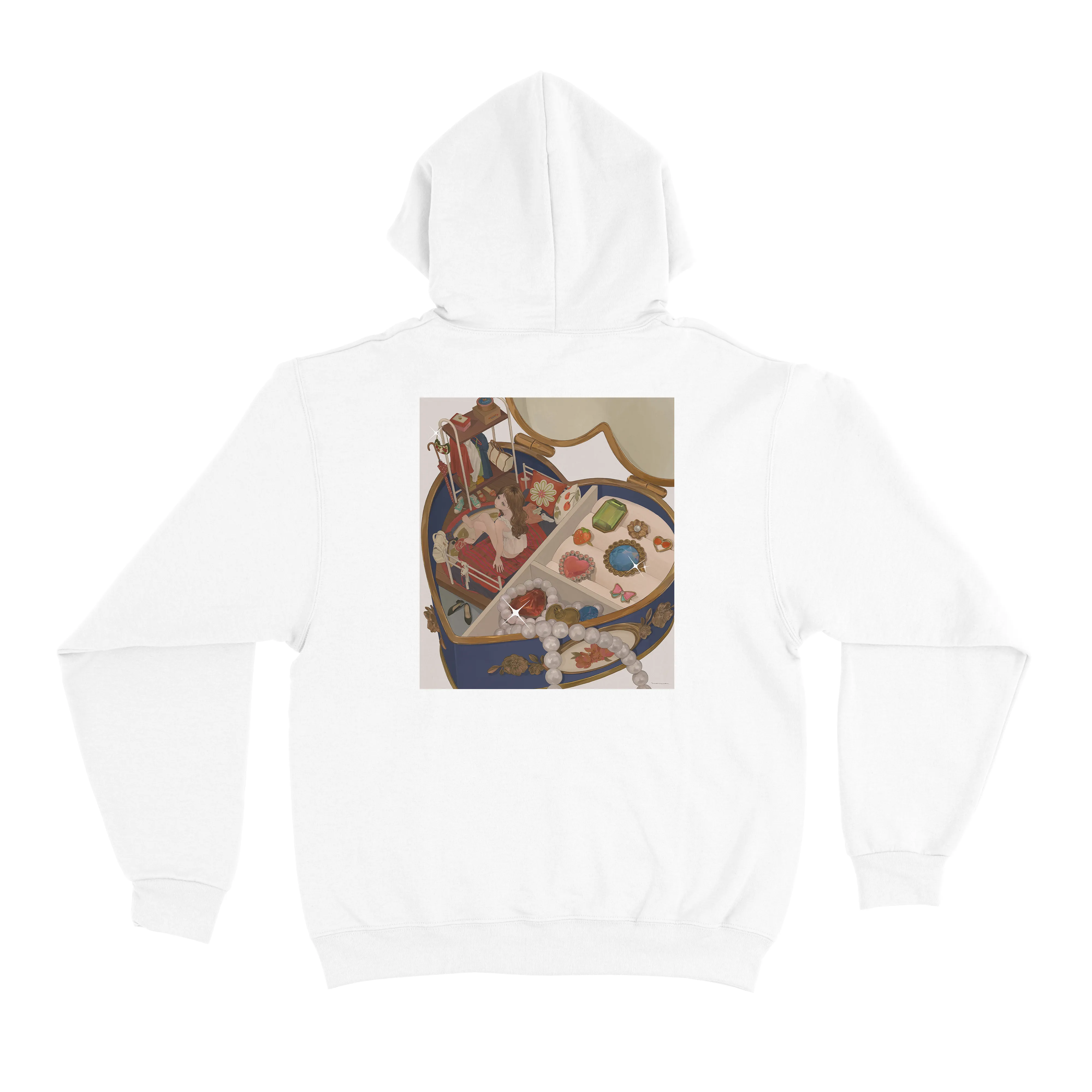 "The Night Before the Battle" Basic Hoodie White