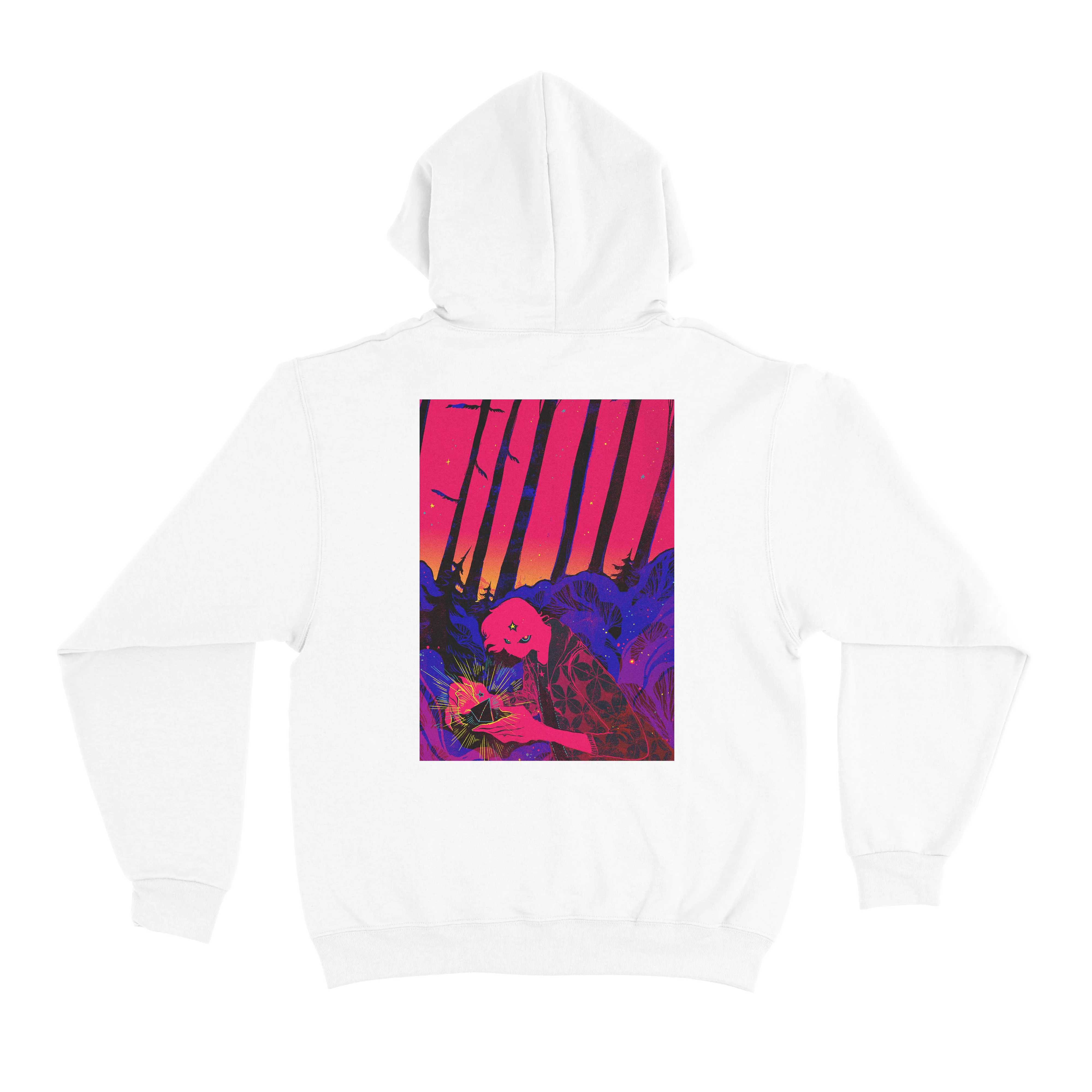 "The Tenth Dream" Basic Hoodie White/Pink