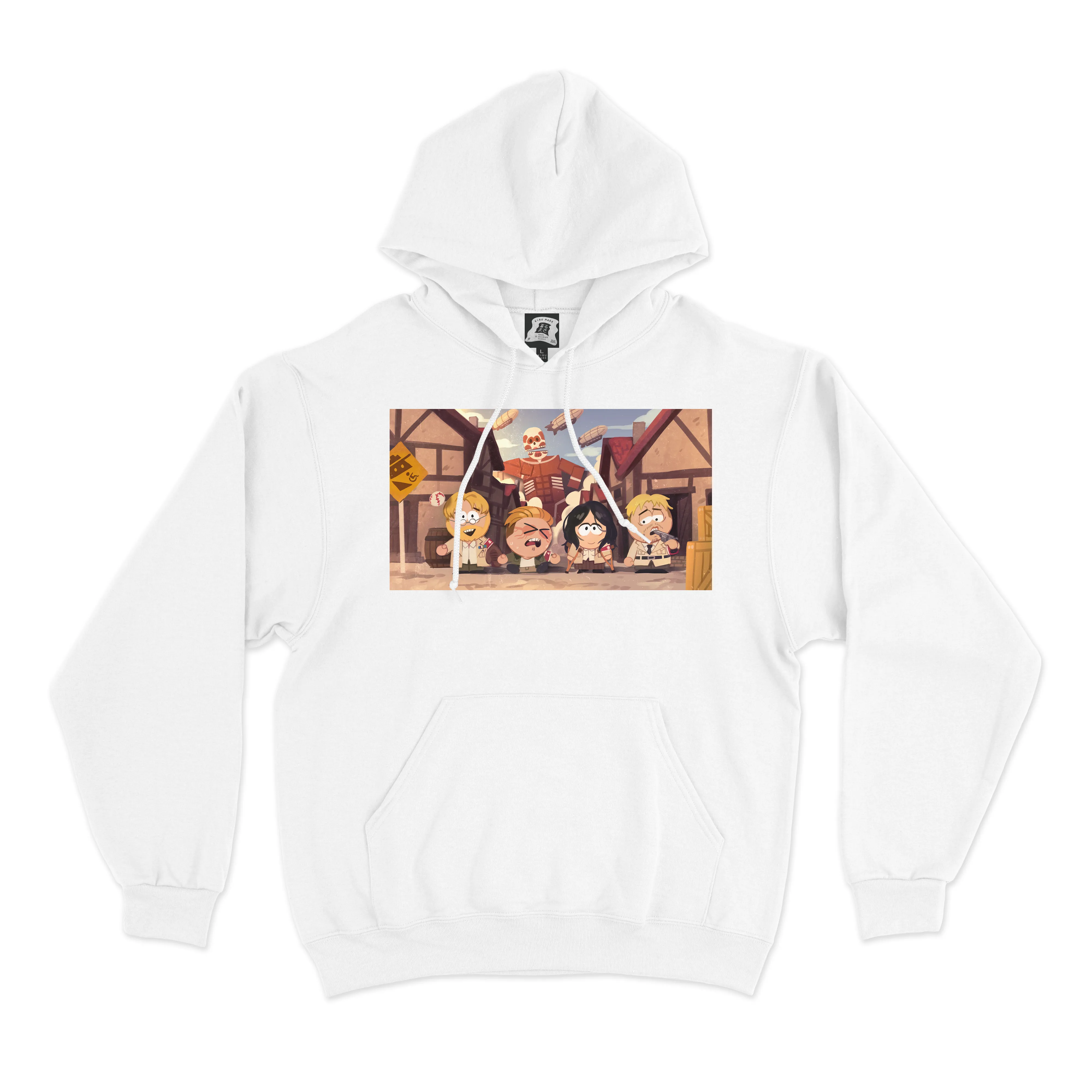 "TitanPark" Basic Hoodie White/Beige