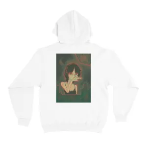 "Touch Starved" Basic Hoodie White/Black
