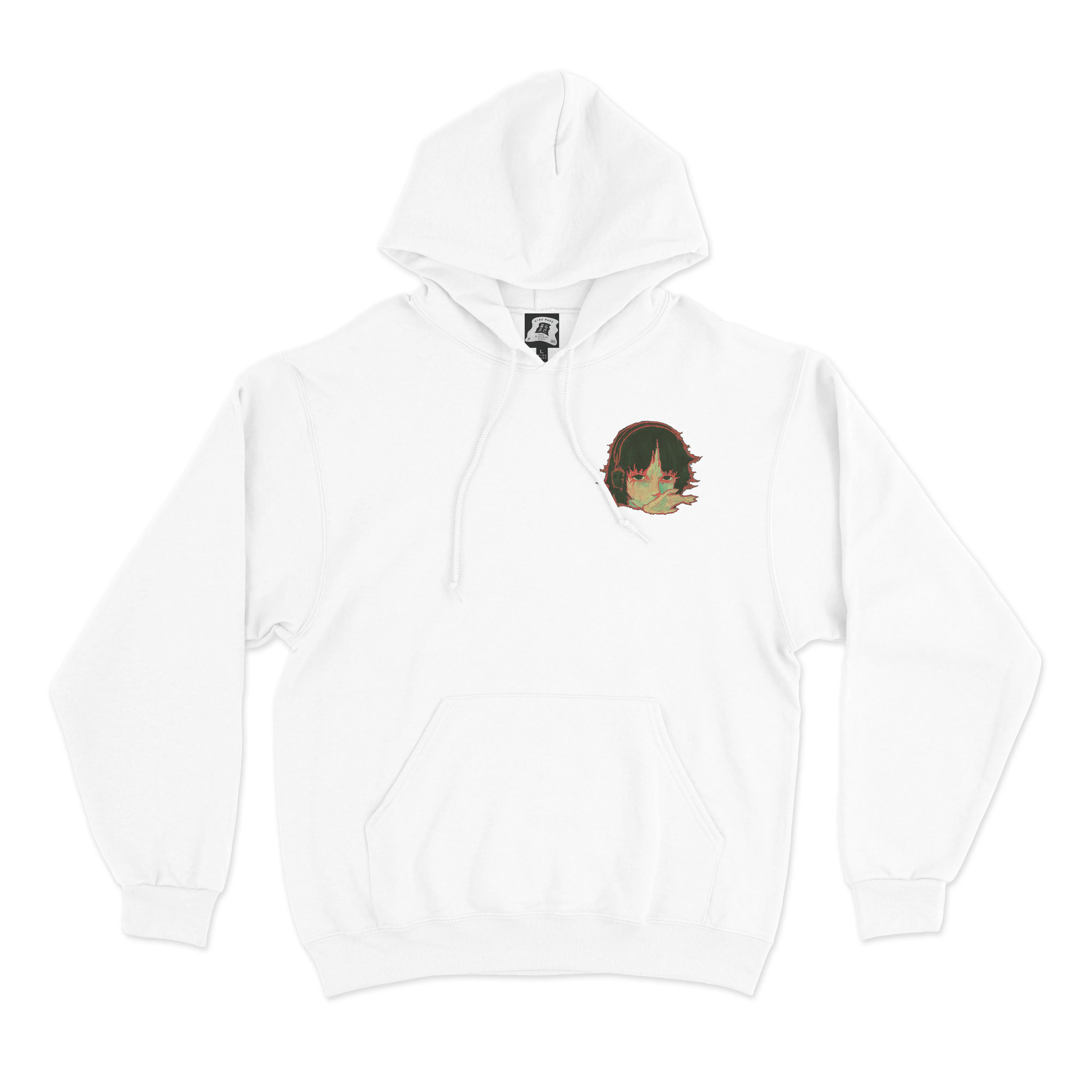 "Touch Starved" Basic Hoodie White/Black