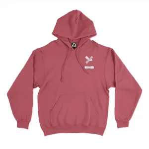 "Vapor" Basic Hoodie White/Pink