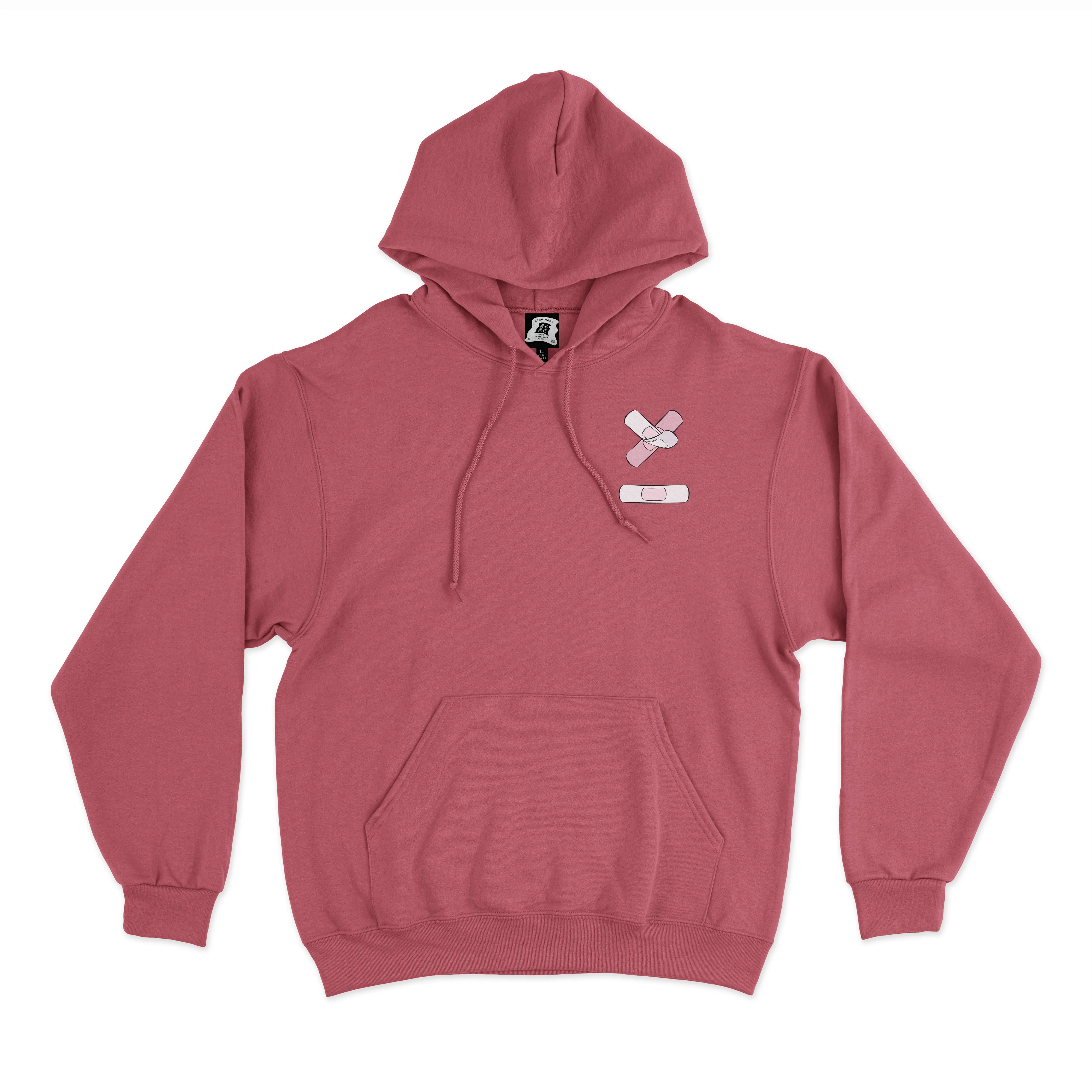 "Vapor" Basic Hoodie White/Pink