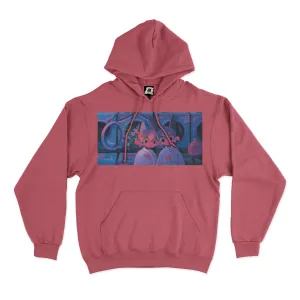 "Wash" Basic Hoodie Black/Pink