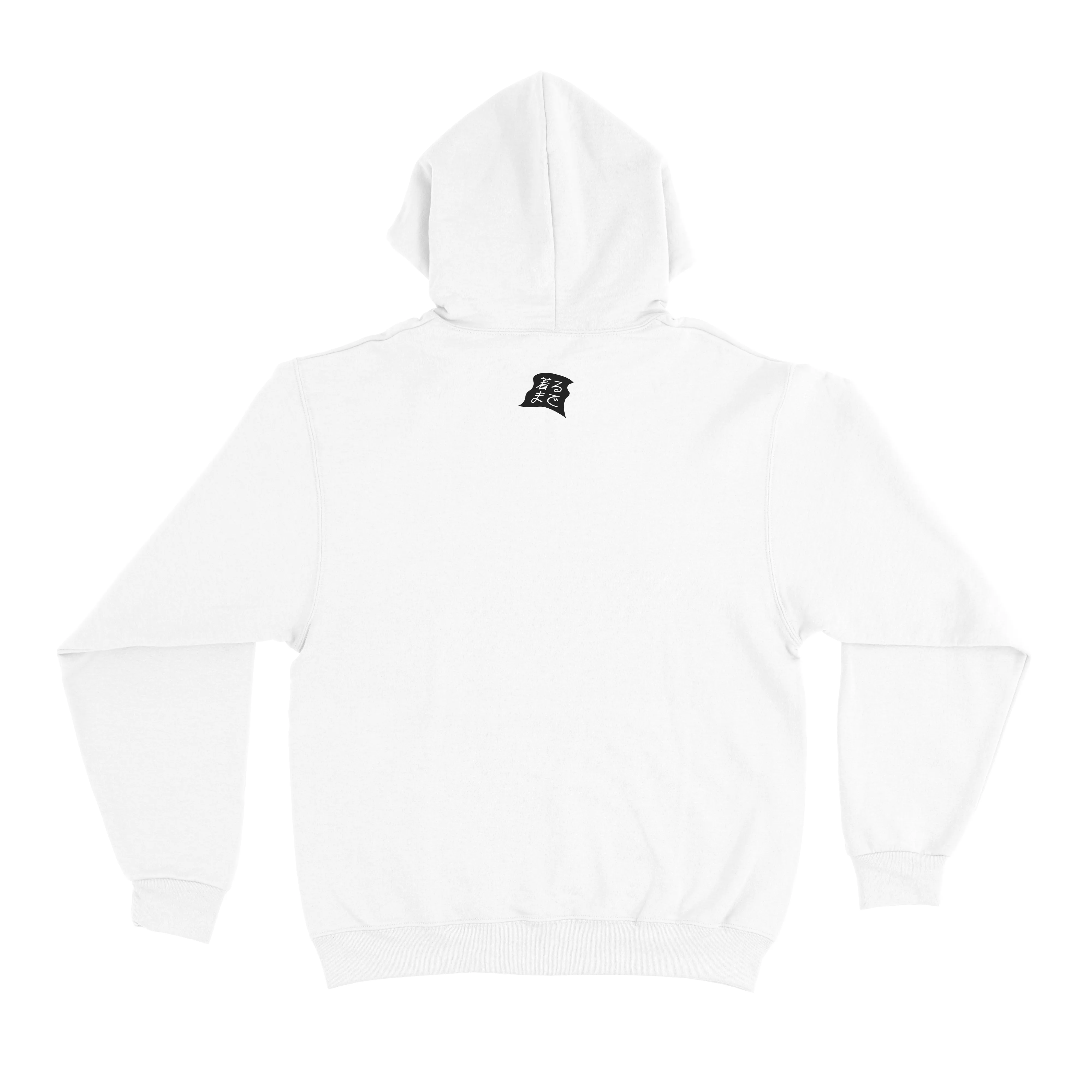 "Wave" Basic Hoodie White/Pink