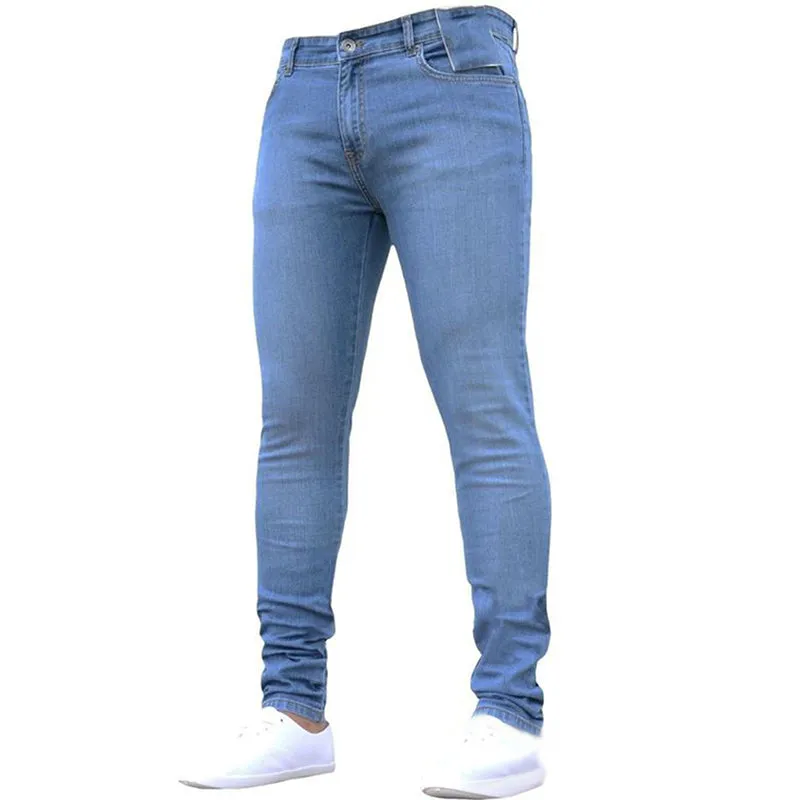Retro Zipper Stretch Jeans for Men