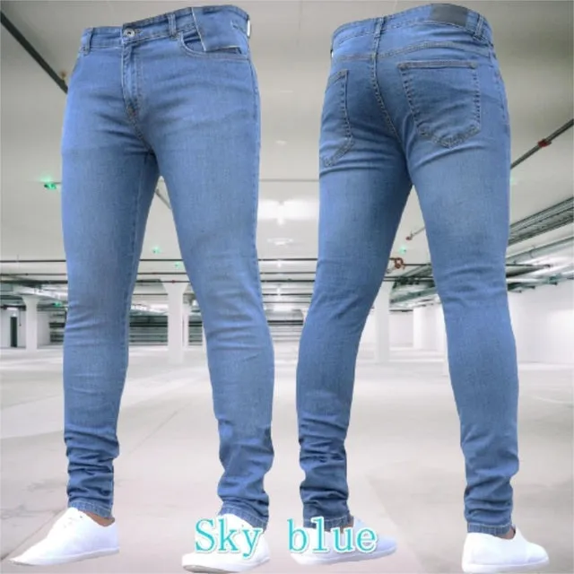 Retro Zipper Stretch Jeans for Men