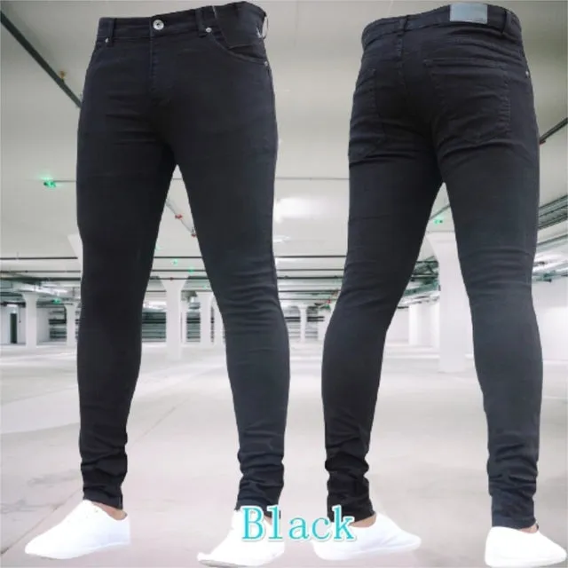 Retro Zipper Stretch Jeans for Men