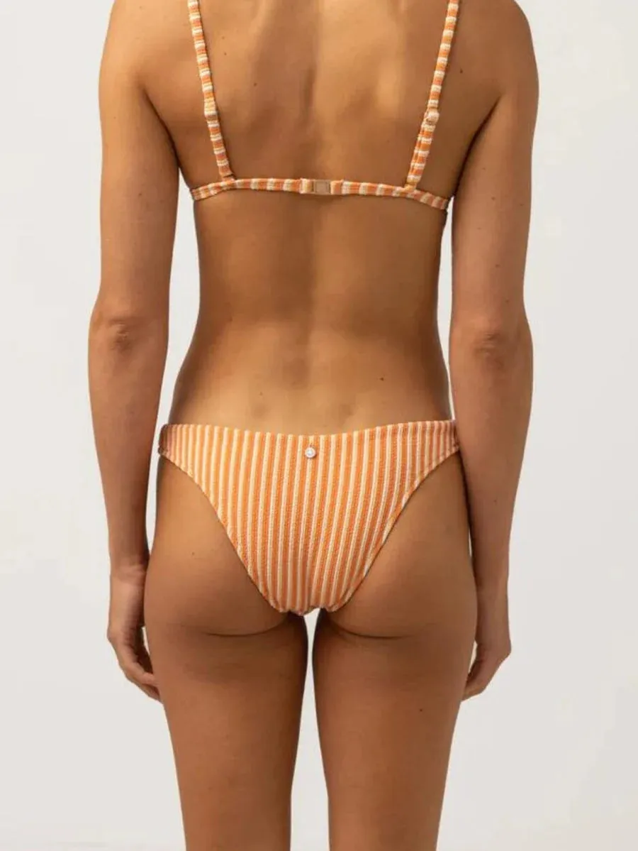 Rhythm - Sunbather Stripe Hi Cut Pant - Coral Sands