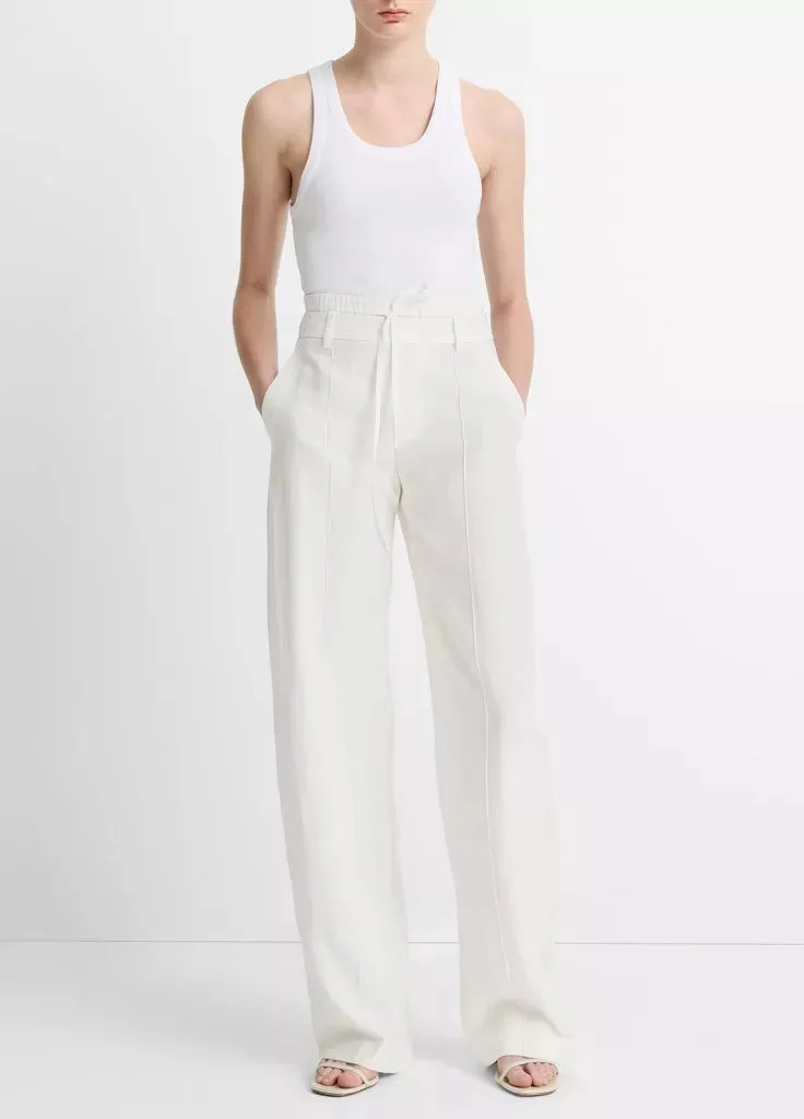Ribbed Scoop-Neck Tank - Optic White
