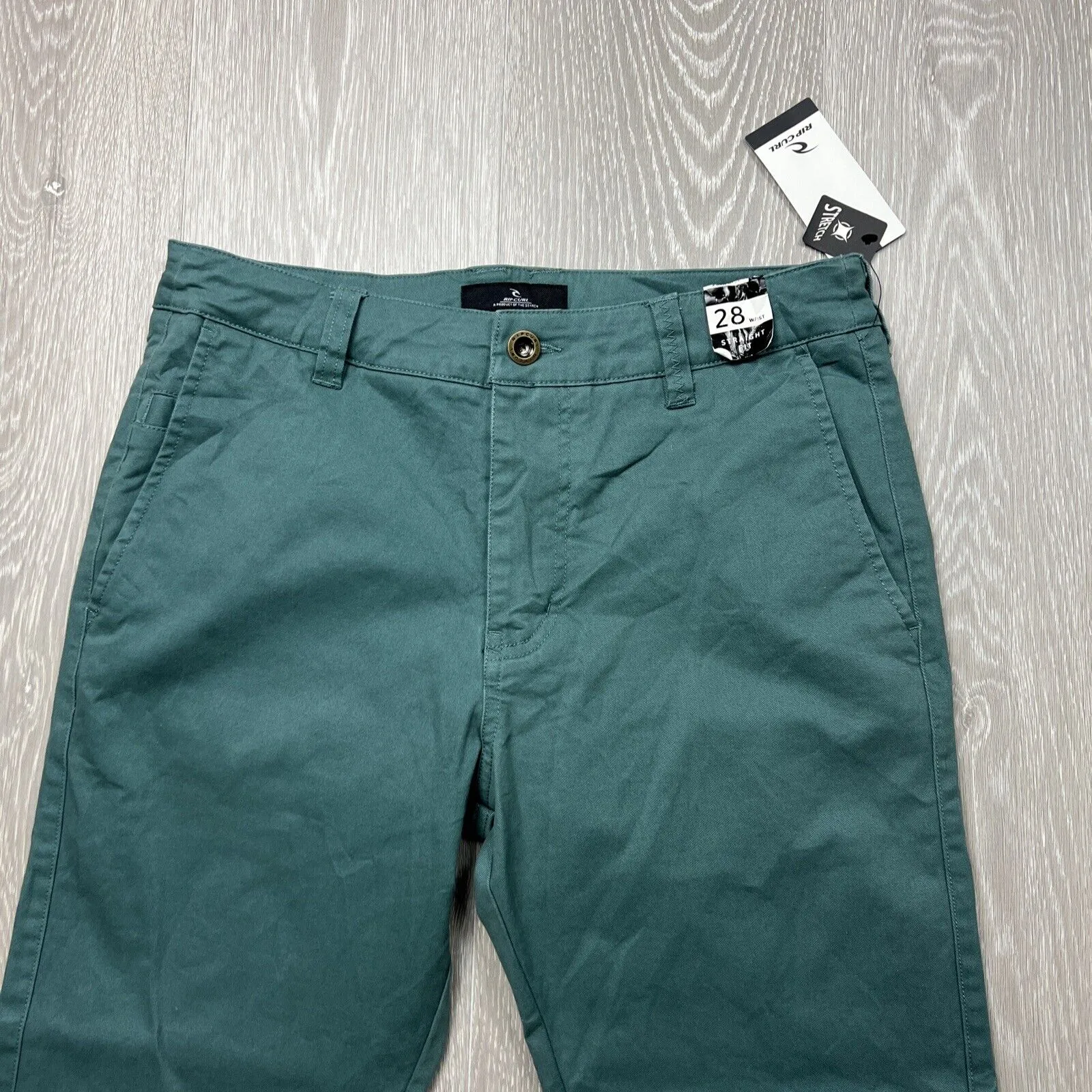 RIP CURL Mens Green Epic Pant Straight Fit Stretch Size 28 (New)