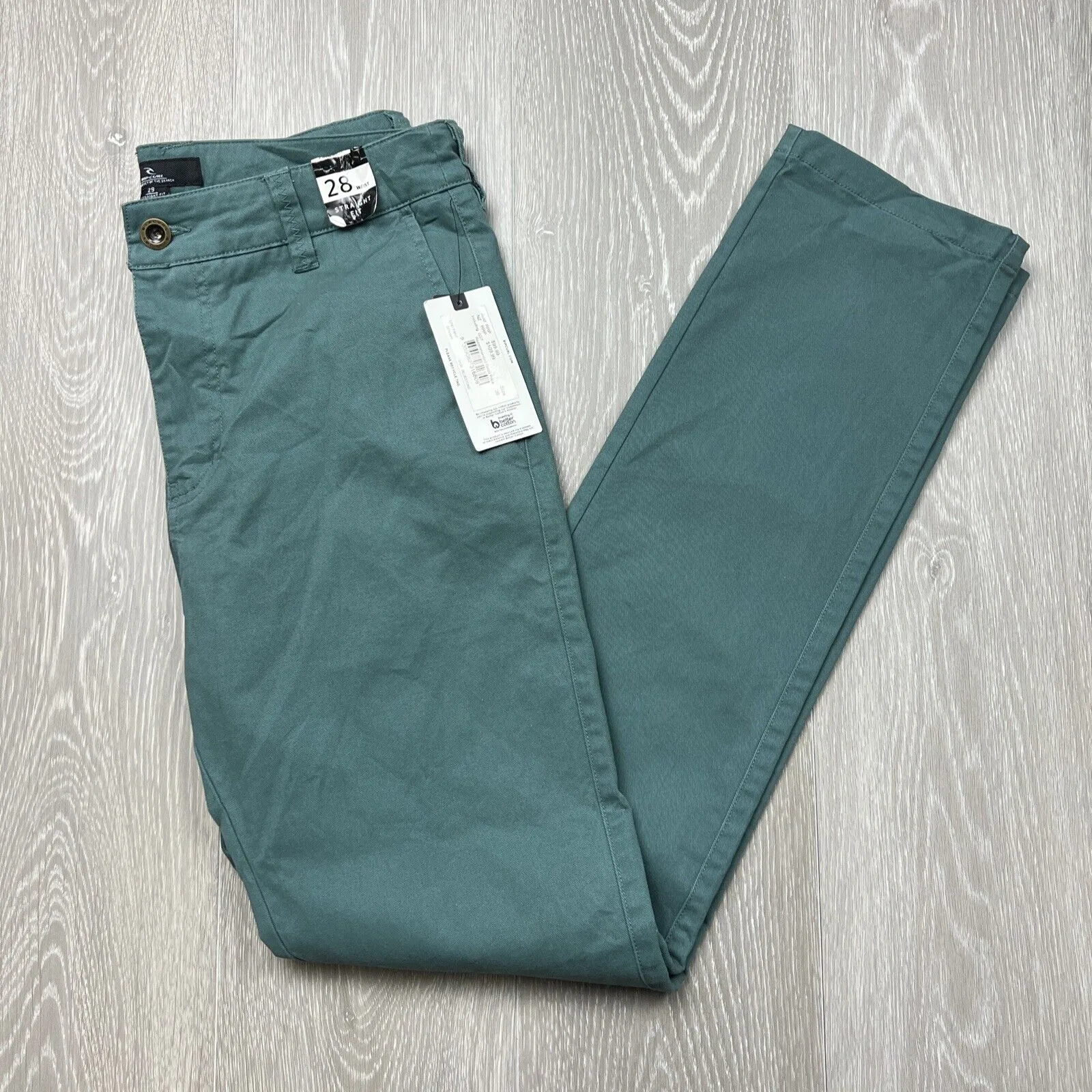 RIP CURL Mens Green Epic Pant Straight Fit Stretch Size 28 (New)