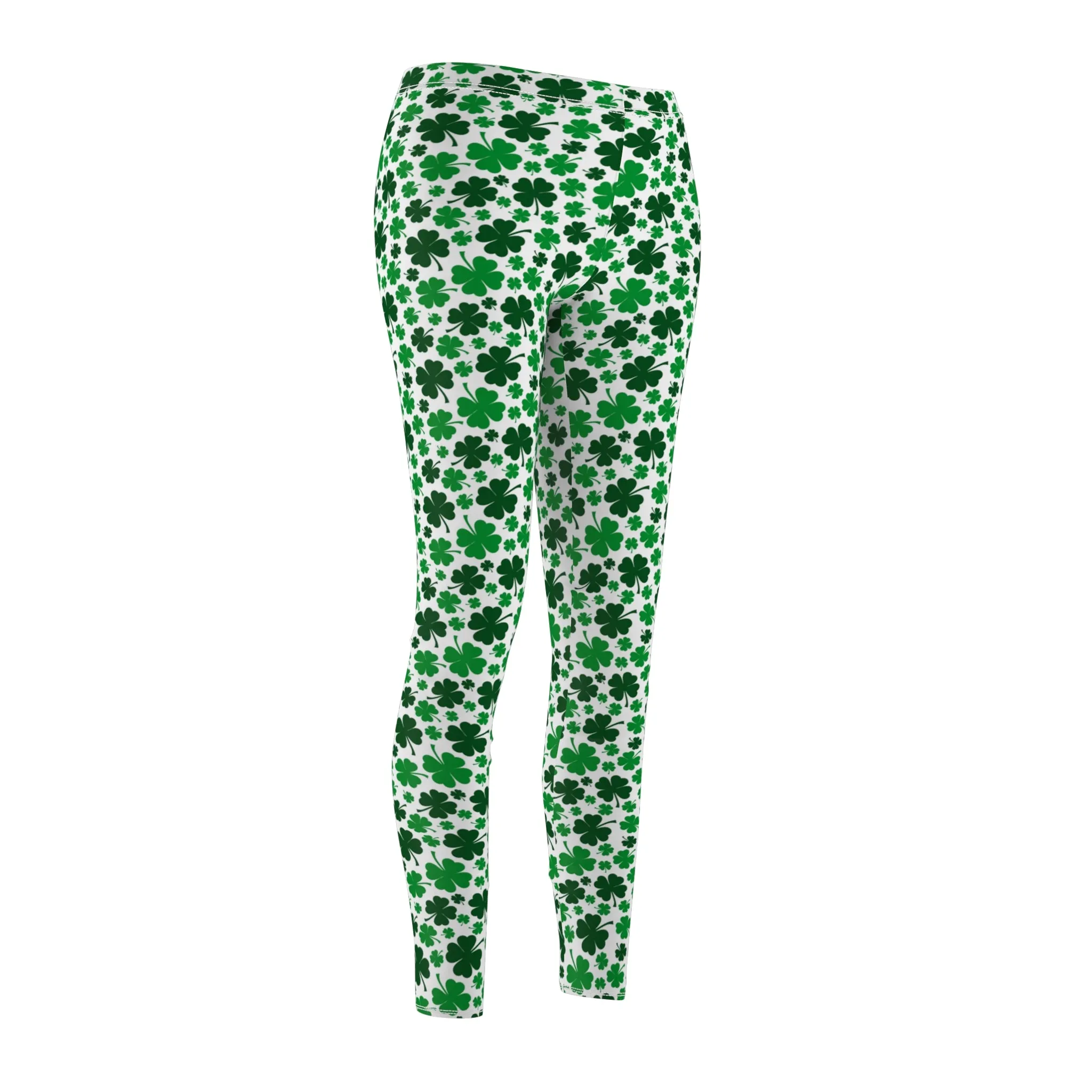 Shamrock Womens St Patricks Day Clover Leggings Yoga Pants - Saiko Studio