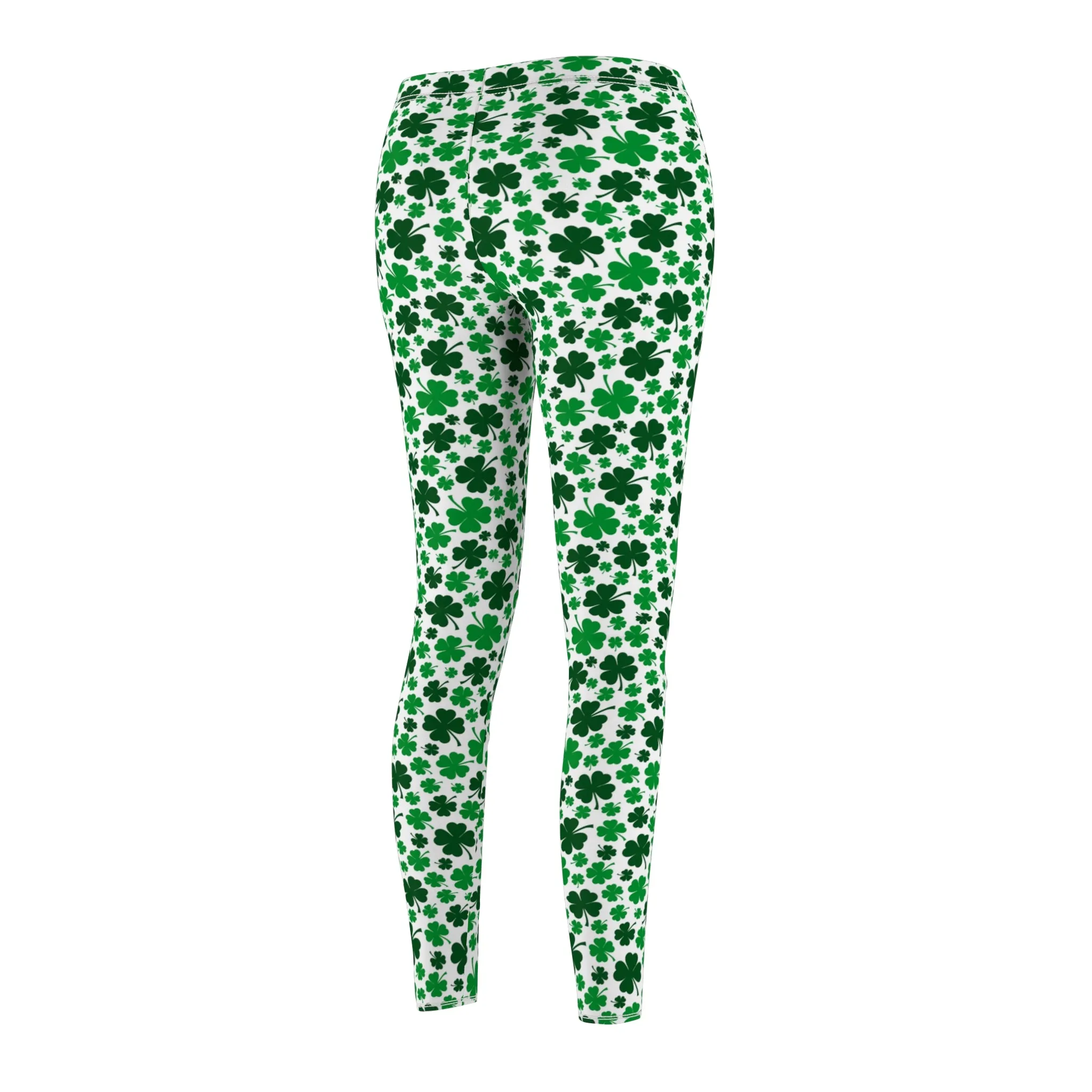 Shamrock Womens St Patricks Day Clover Leggings Yoga Pants - Saiko Studio