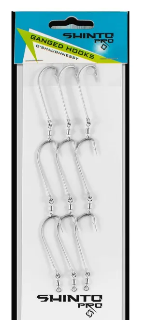 Shinto Pro Pre Ganged Oshaughnessy Hook Sets With Swivels SH100