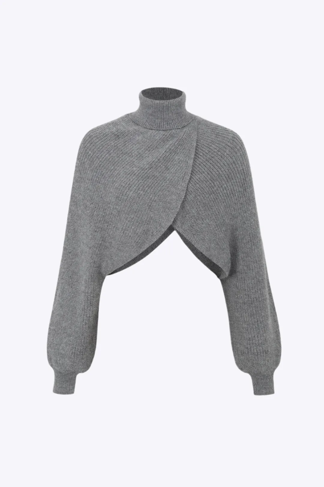 Shirley - Stylish Batwing Sleeve Woman's Turtleneck Crop Sweater
