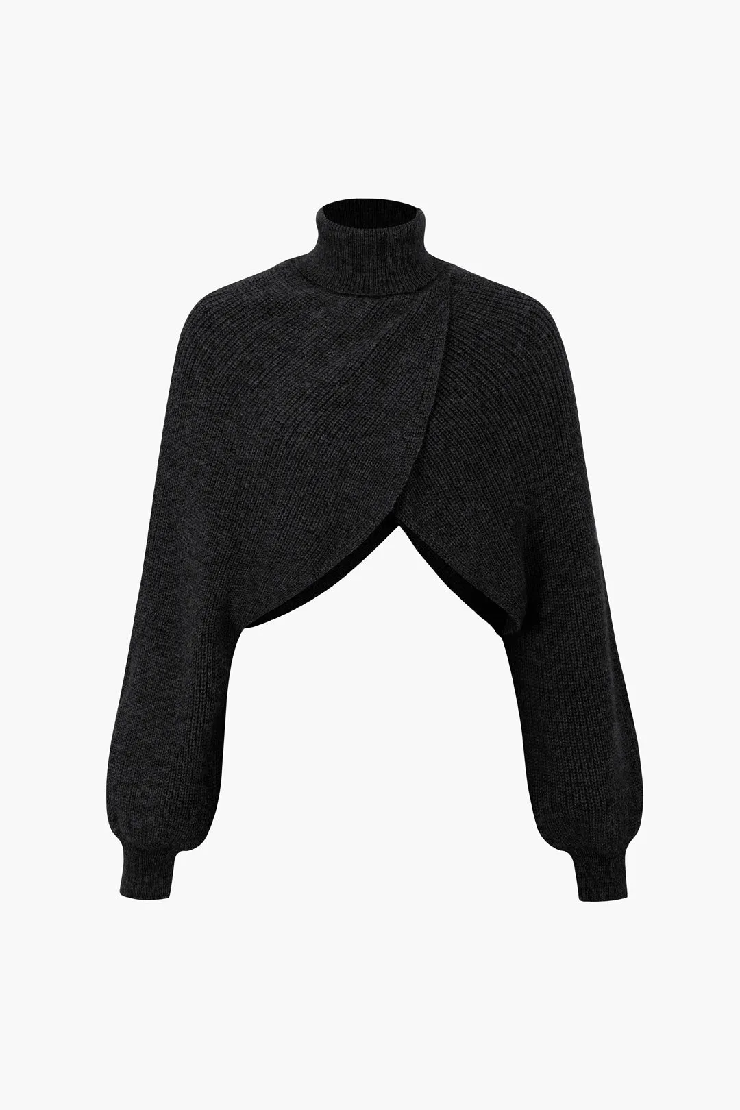 Shirley - Stylish Batwing Sleeve Woman's Turtleneck Crop Sweater