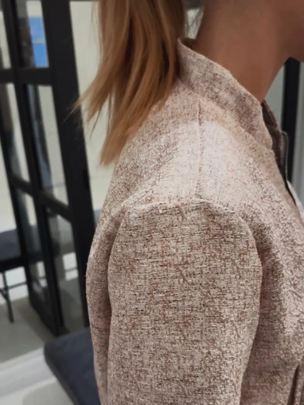SHORT JACKET - PINK/GOLD
