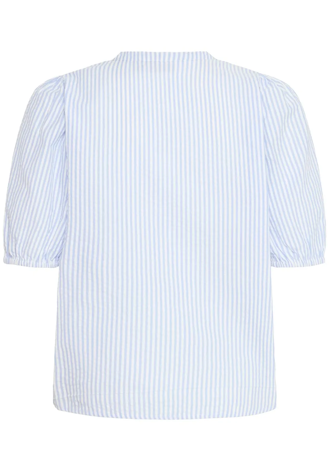 Short Sleeve Blouse - Cashmere Blue Stripes