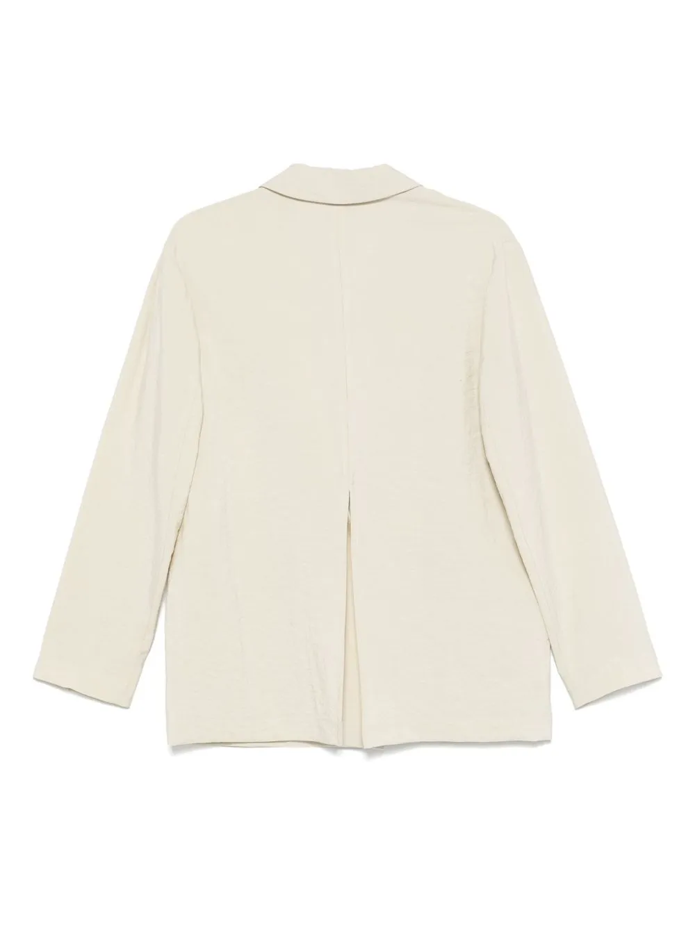 Silk blend single-breasted blazer jacket