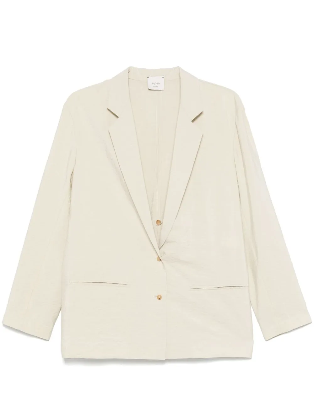 Silk blend single-breasted blazer jacket