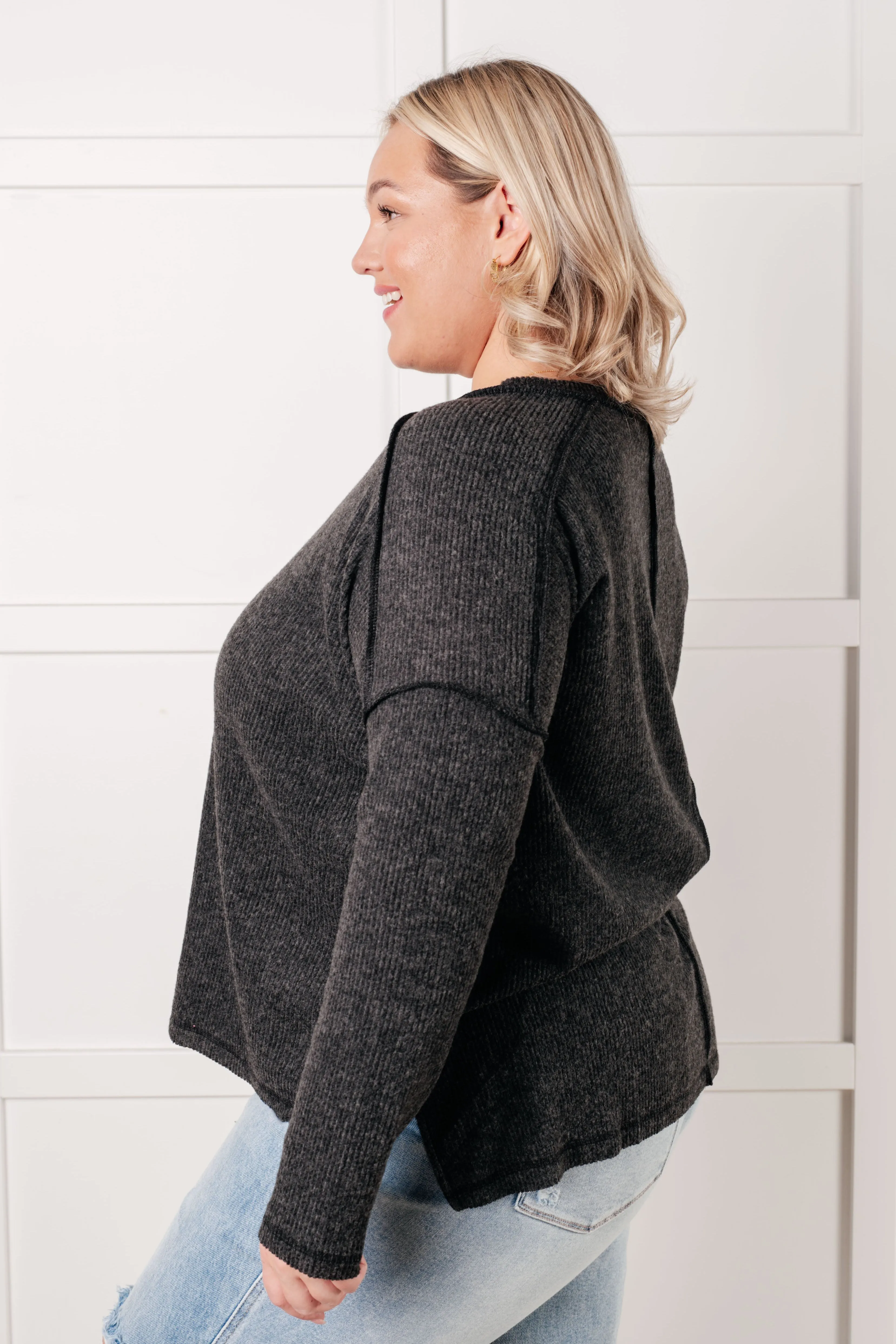 Simply Basic Ribbed Hacci Sweater
