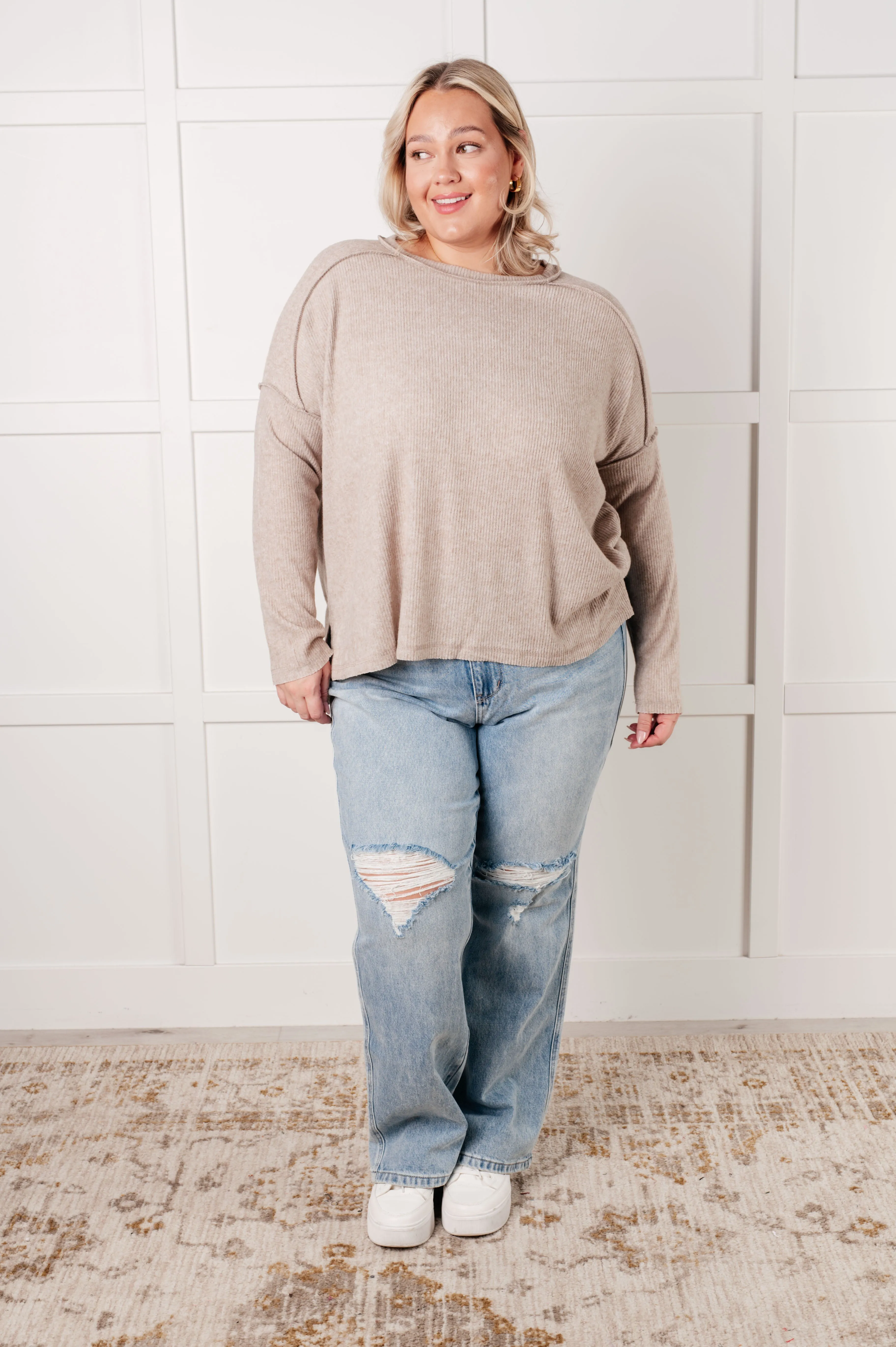 Simply Basic Ribbed Hacci Sweater