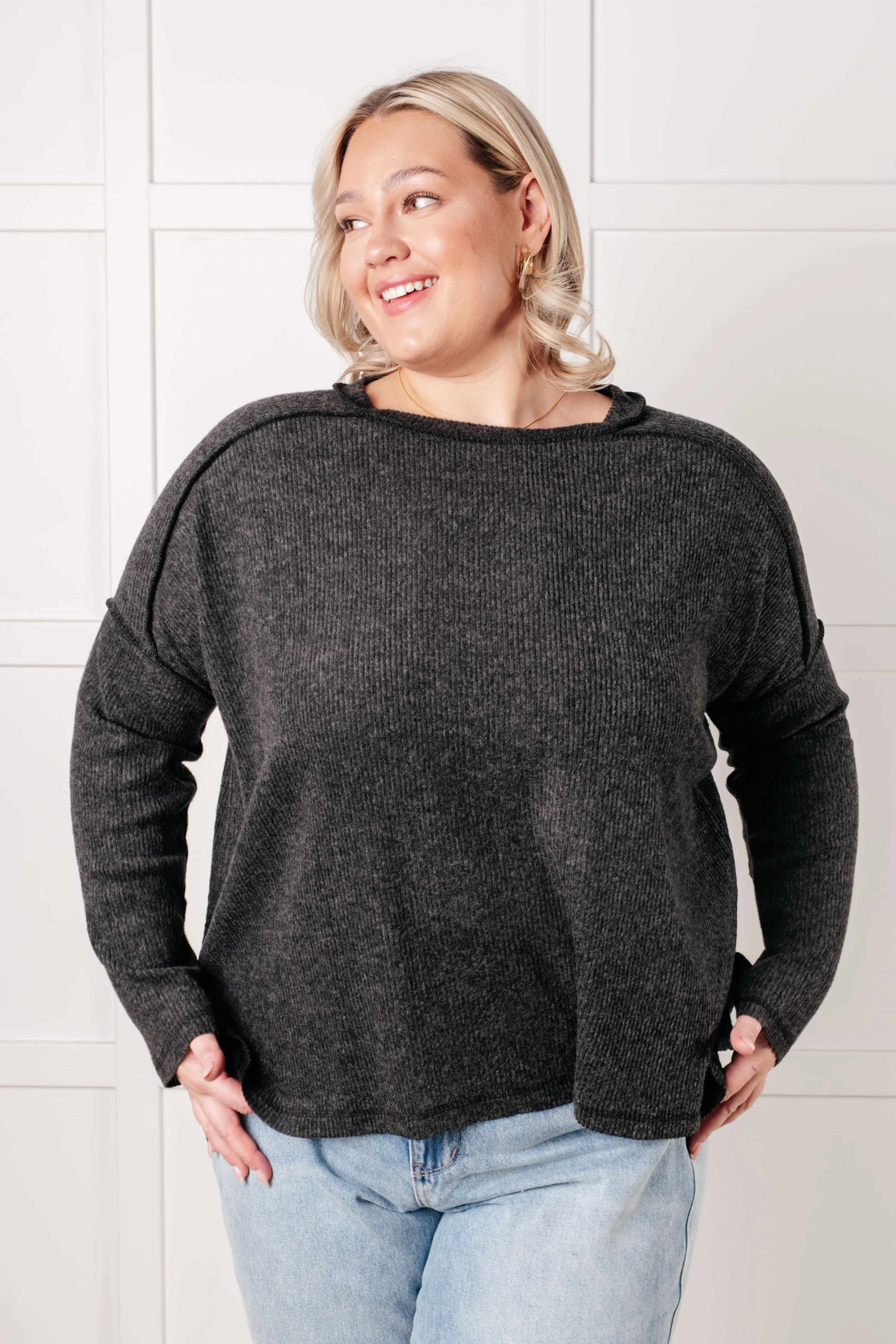 Simply Basic Ribbed Hacci Sweater