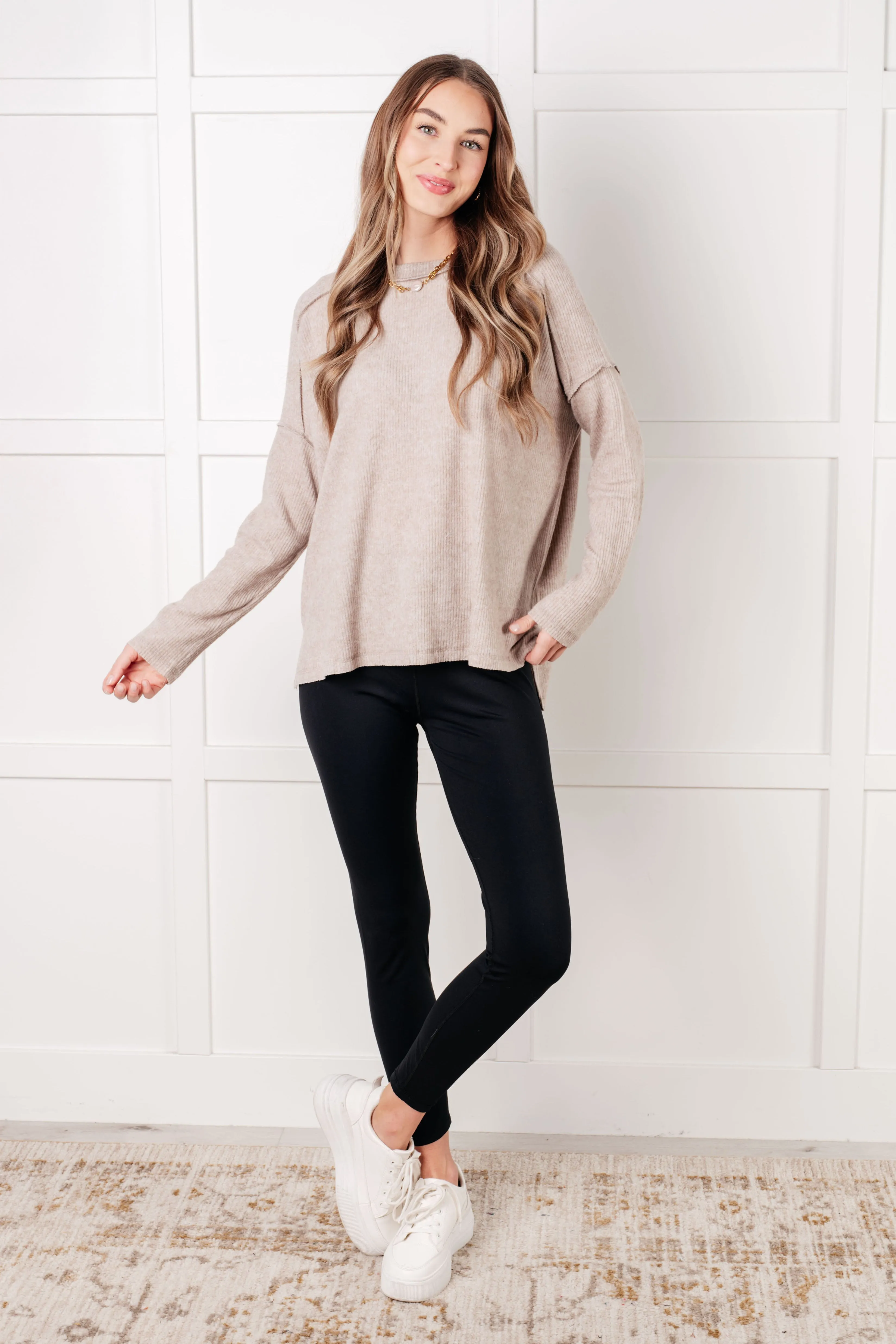 Simply Basic Ribbed Hacci Sweater